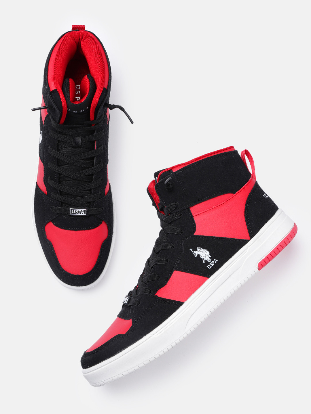 

U.S. Polo Assn. Men Colourblocked Thomas Sneakers, Red