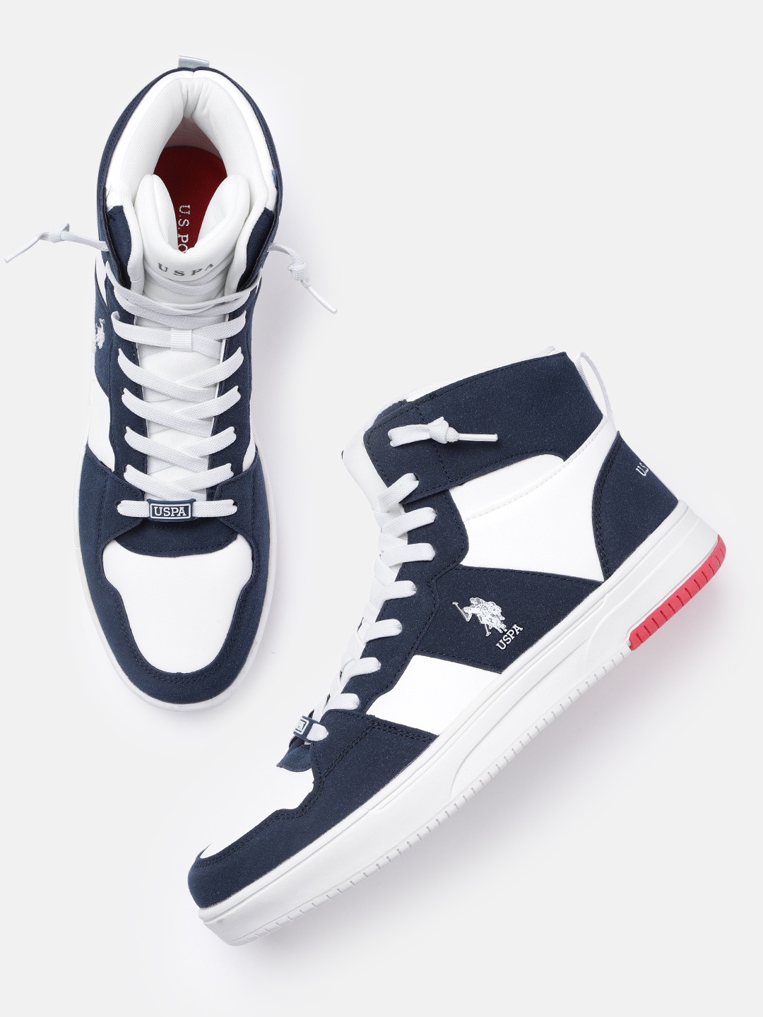 U.S. Polo Assn. Men Colourblocked Thomas Sneakers, Navy blue