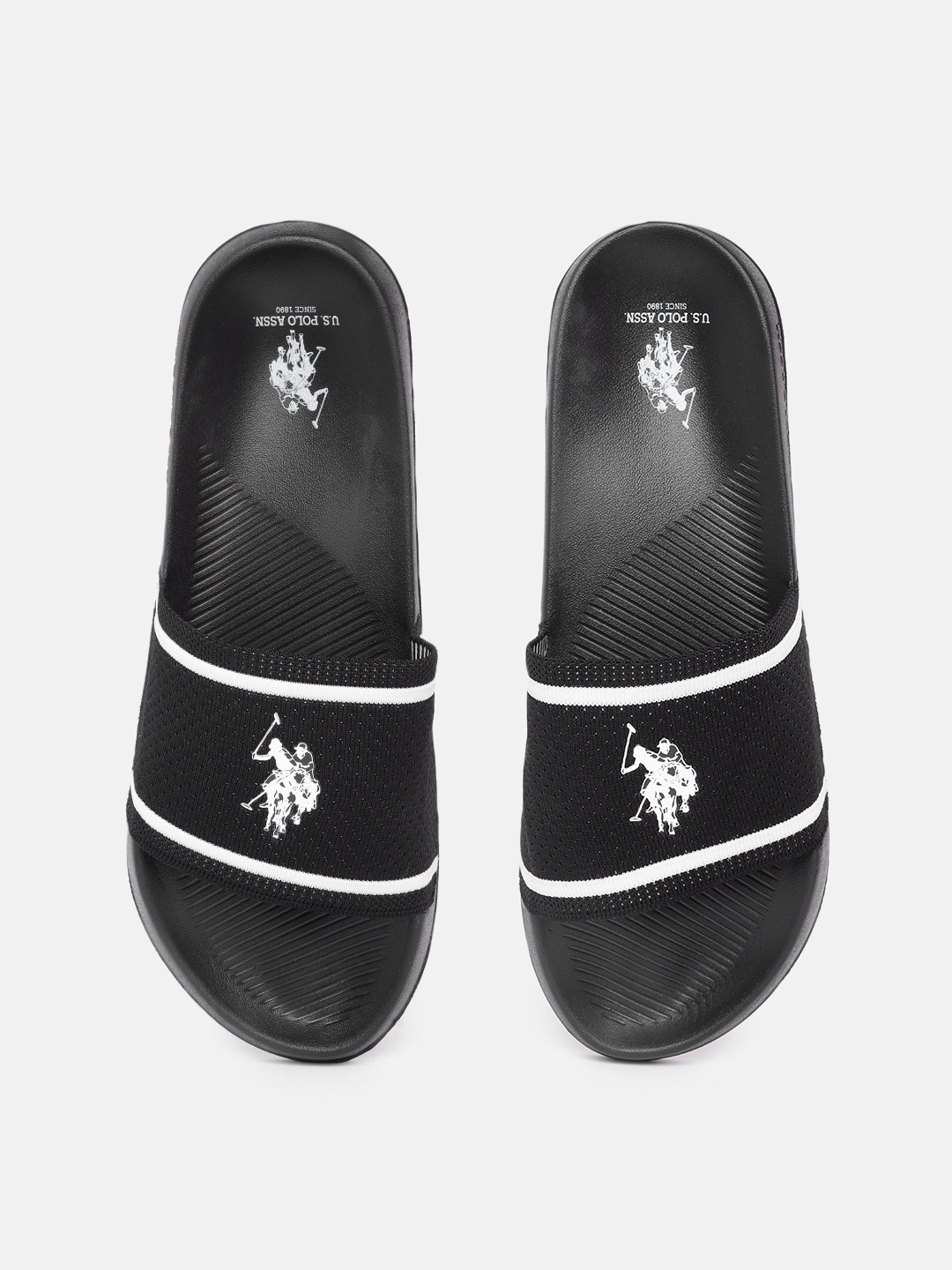 

U.S. Polo Assn. Men Sliders, Black