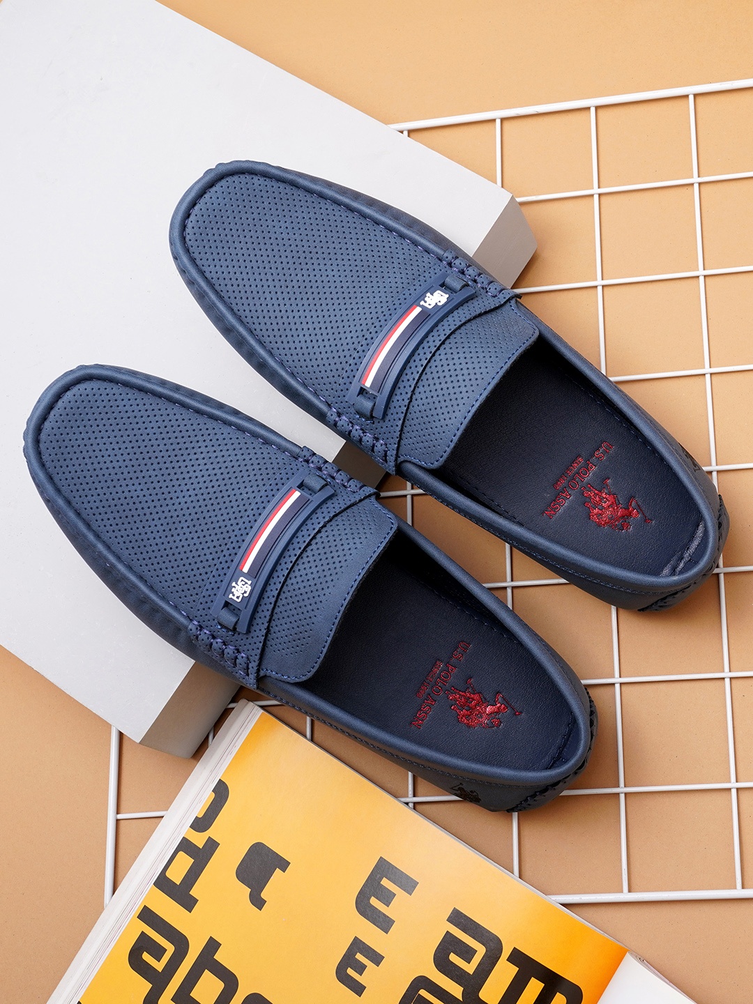 

U.S. Polo Assn. Men Perforations Driving Shoes, Navy blue