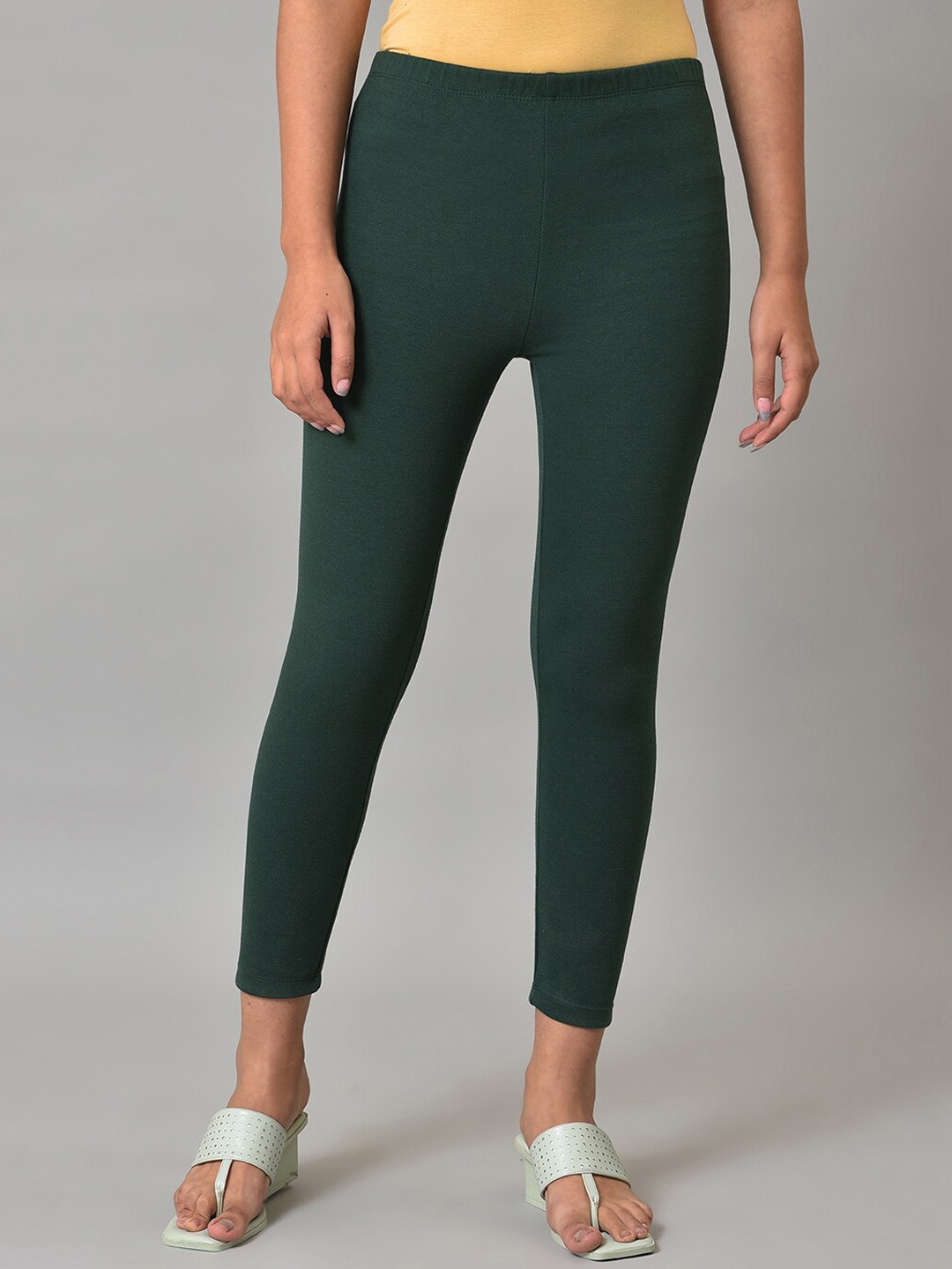 

elleven Solid Ethnic Leggings, Green