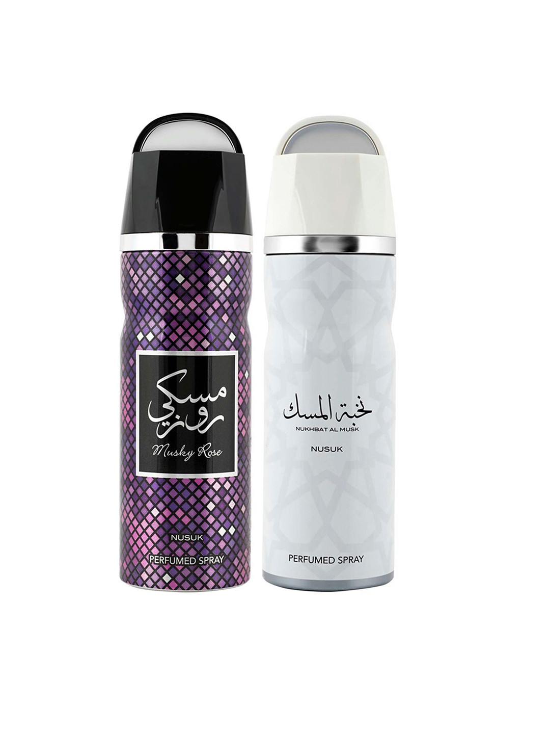 

NUSUK NUSUK Set of 2 Premium Deodorants- Musky Rose & Nukhbat Al Musk - 200ml Each, White