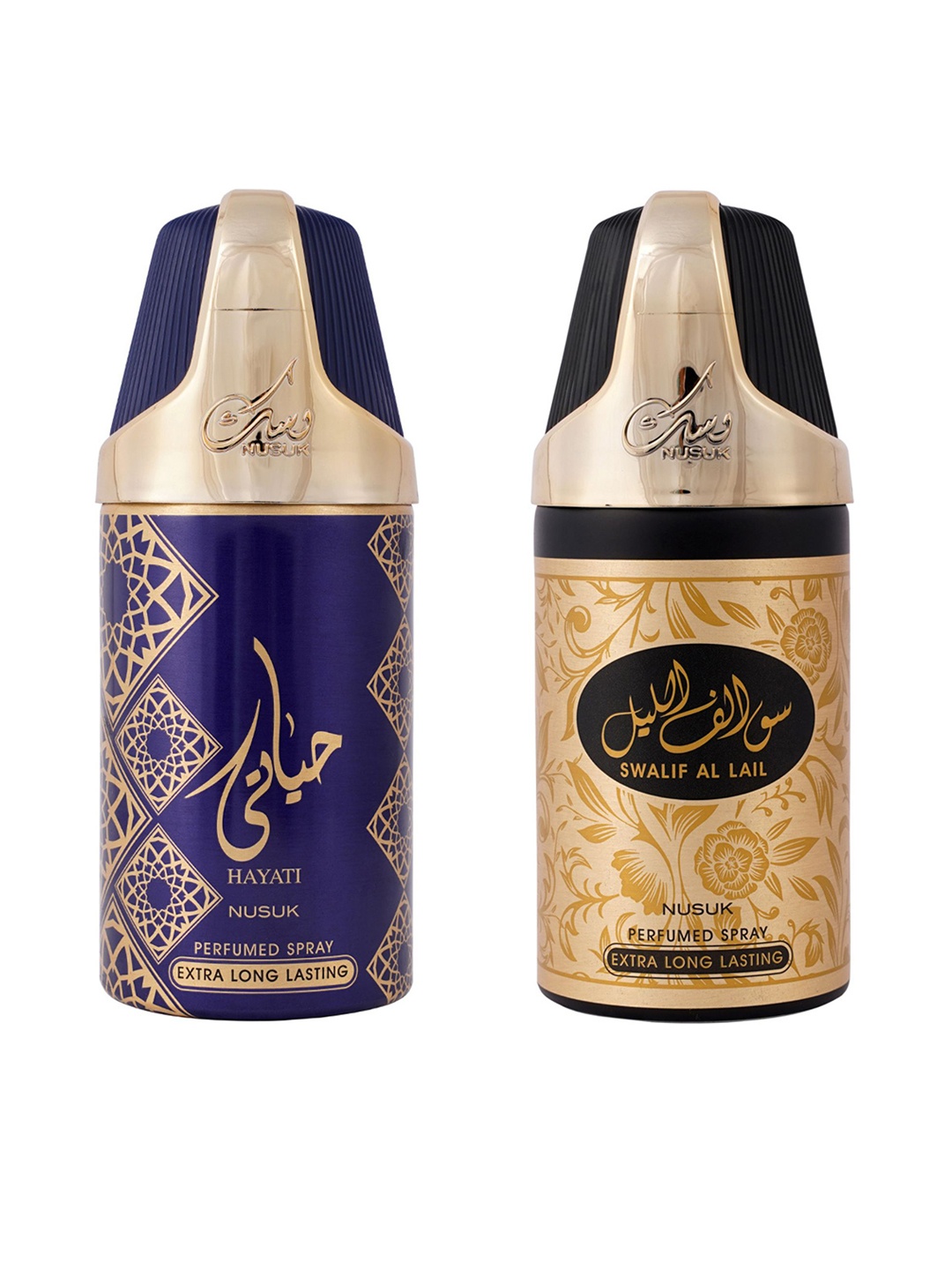 

NUSUK Set Of 2 Long Lasting Deodorants 250ml Each - Hayati & Swalif Al lail, Purple