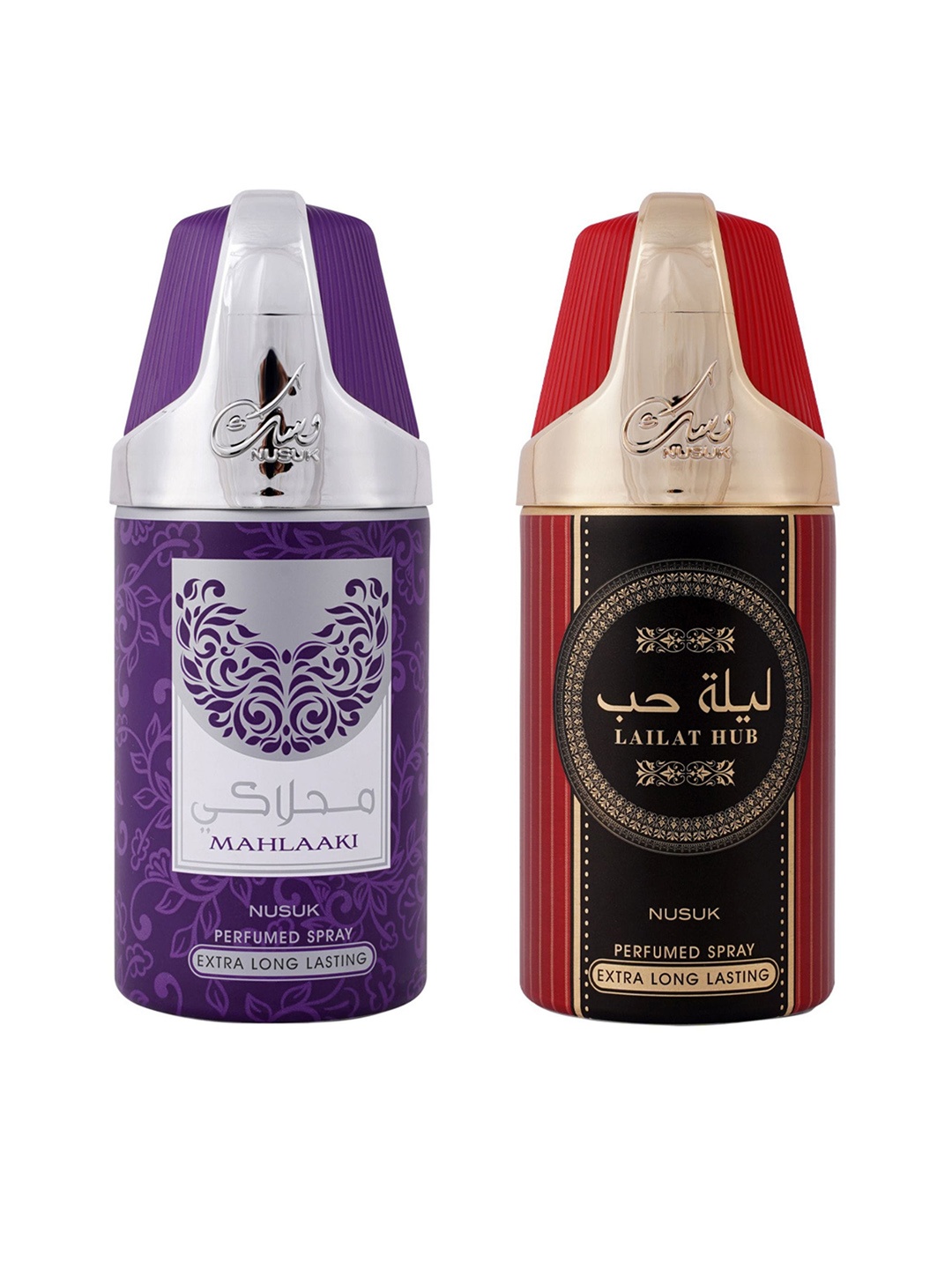 

NUSUK Men Set Of 2 Long Lasting Deodorants 250ml Each - Mahlaaki & Lailat Hub, Purple