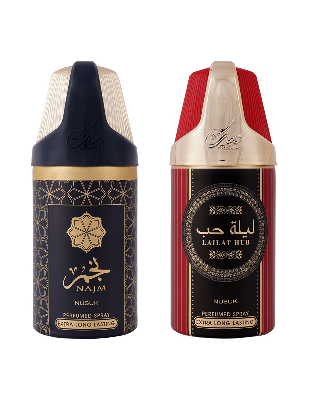 

NUSUK Men Set Of 2 Long Lasting Deodorants 250ml Each - Najm & Lailat Hub, Red