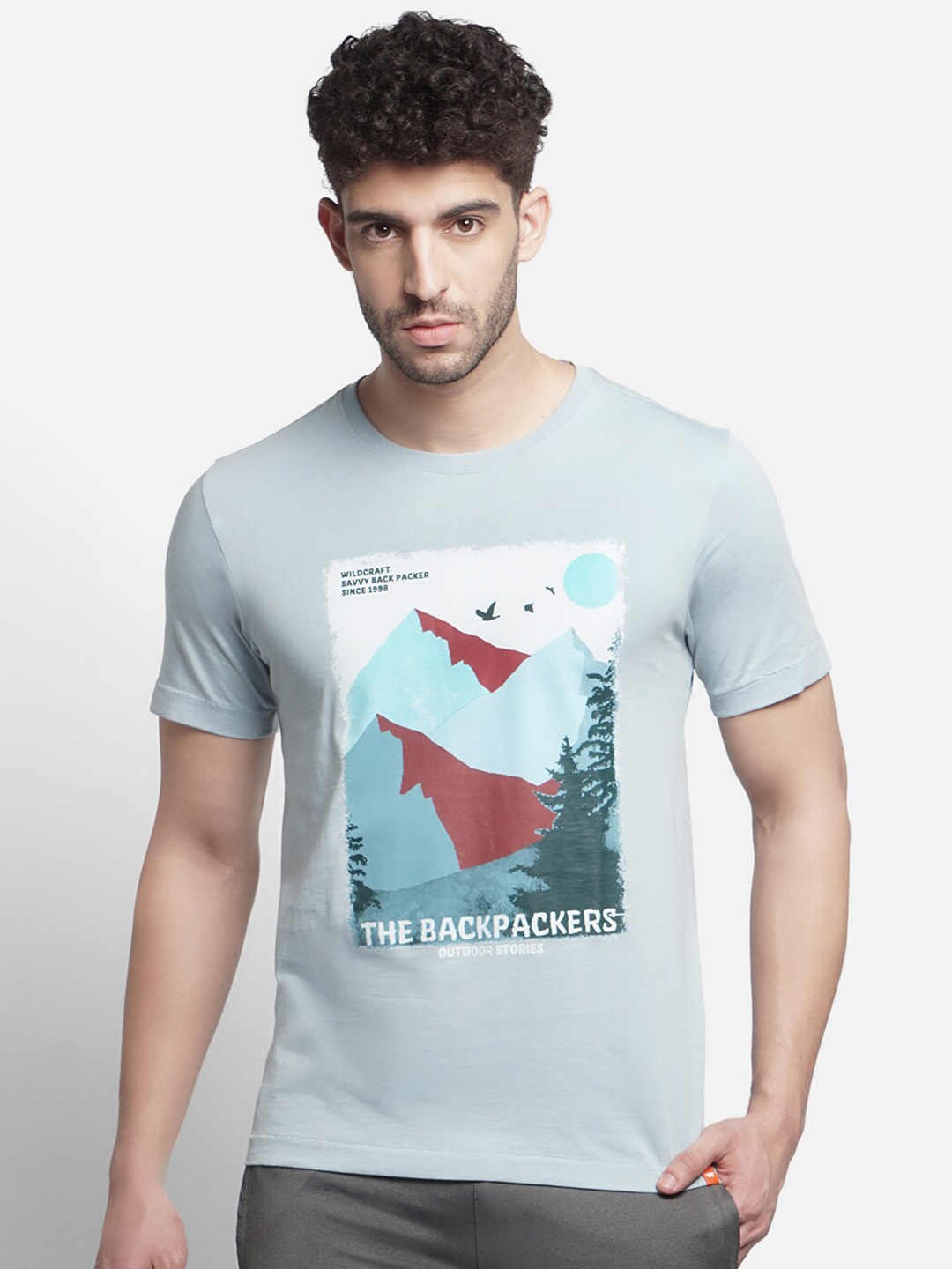 

Wildcraft Graphic Printed Cotton T-shirt, Blue