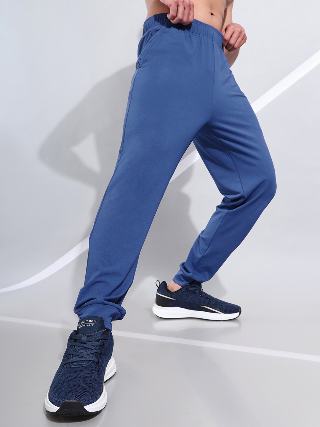 

CULT Men Regular Fit Flydry Active Joggers With Drawcords, Blue