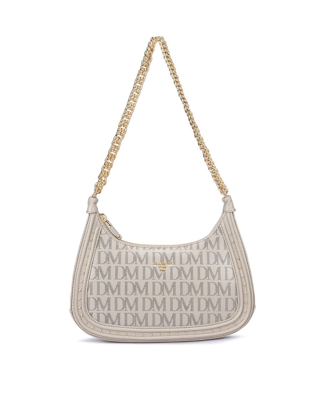 

Da Milano Women Textured Leather Hobo Bag, Grey