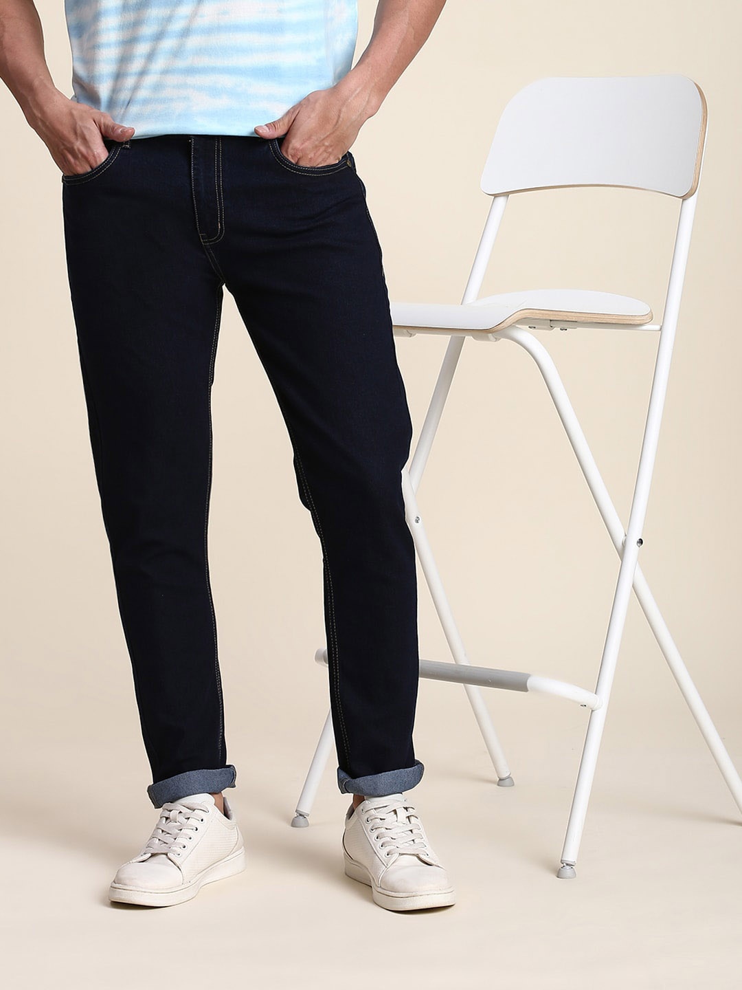 

Dennis Lingo Men Slim Fit Stretchable Jeans, Blue