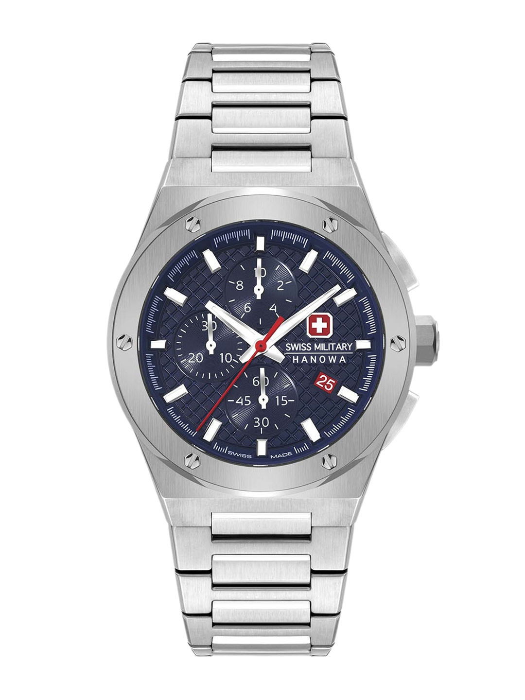 

SWISS MILITARY HANOWA Men Bracelet Straps Analogue Chronograph Watch SMWGI2101702, Blue