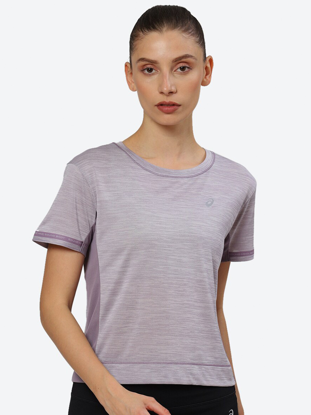 

ASICS Round Neck Quick-Drying & Breathable Sports T-Shirt, Purple