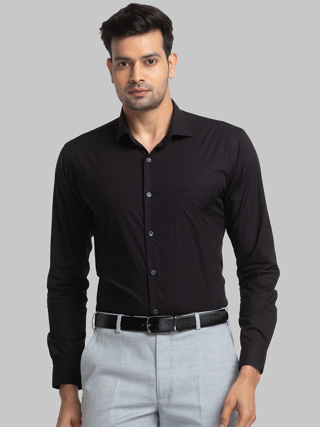 

Park Avenue Slim Fit Pure Cotton Formal Shirt, Black