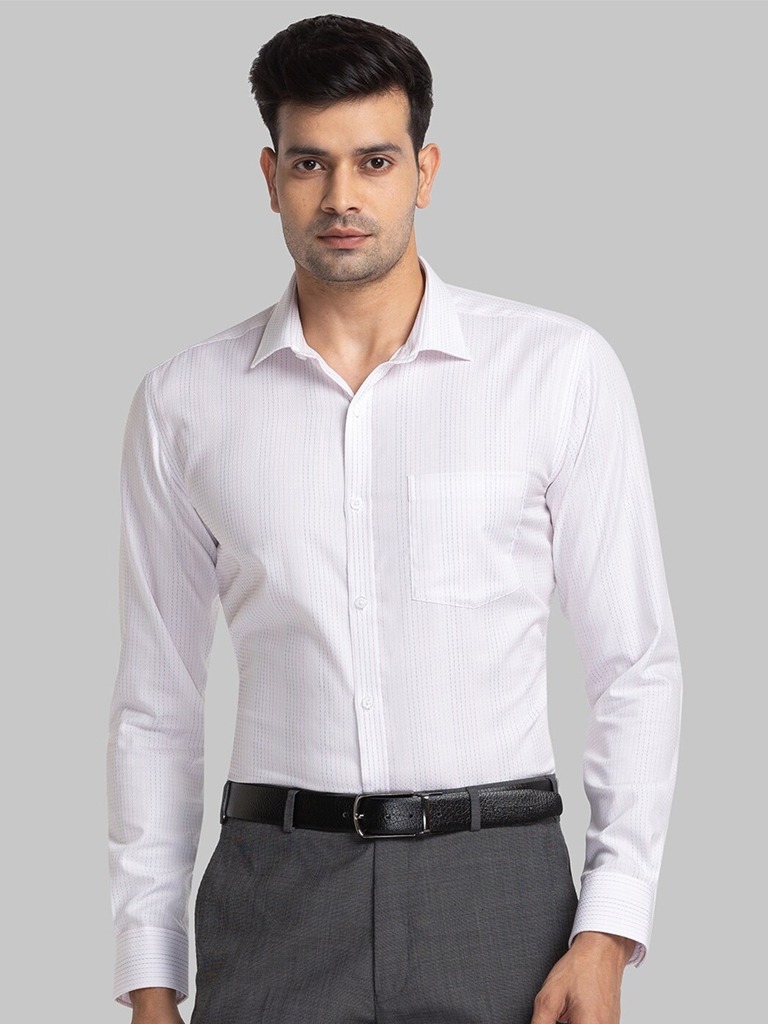

Park Avenue Spread Collar Slim Fit Organic Cotton Formal Shirt, White