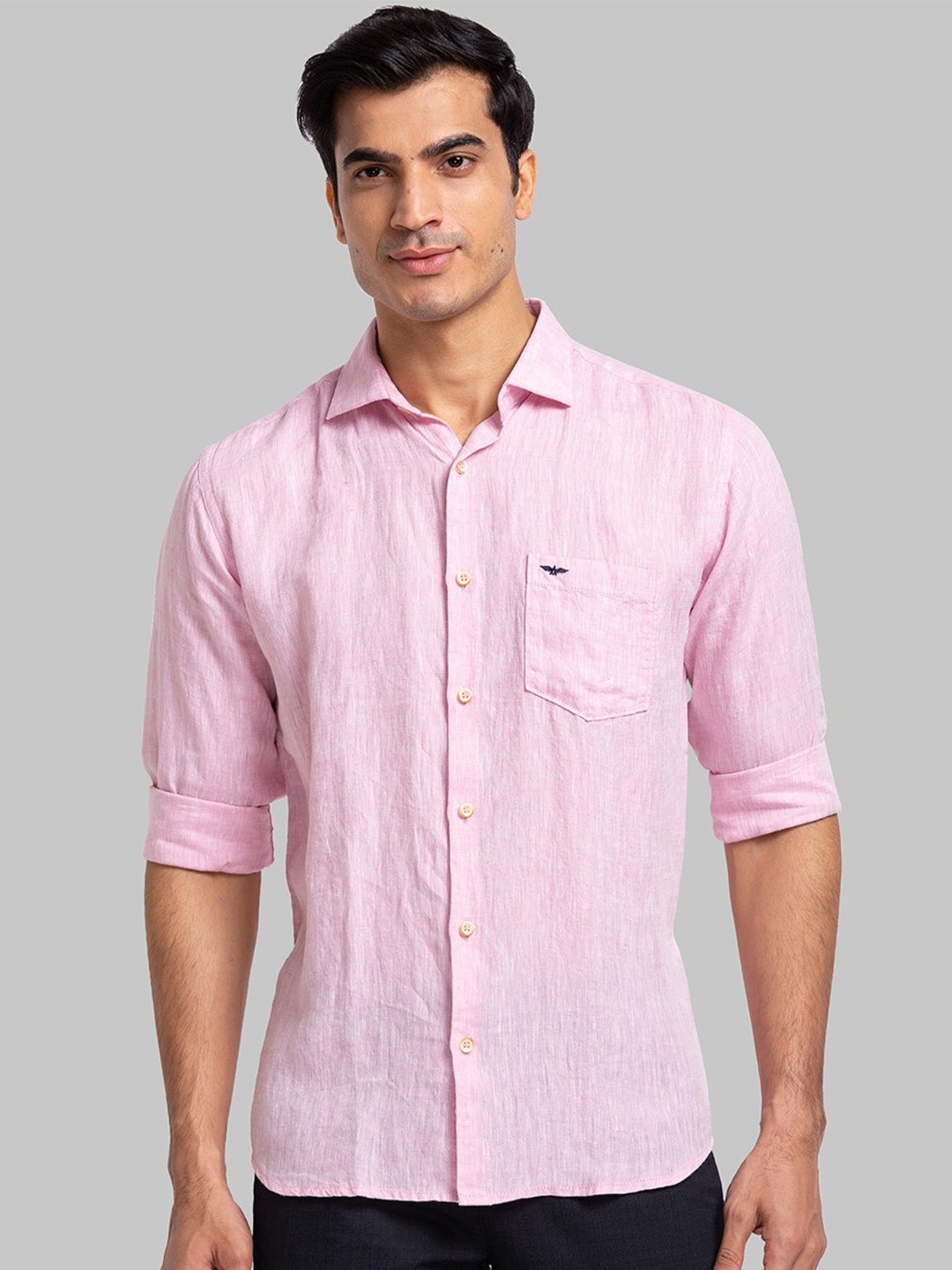 

Park Avenue Slim Fit Spread Collar Casual Shirt, Pink