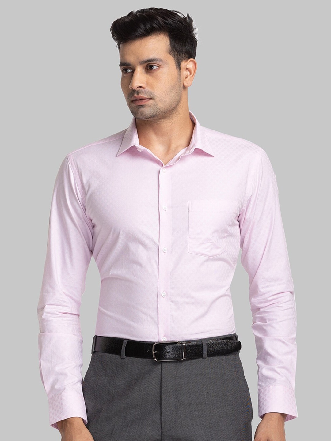 

Park Avenue Slim Fit Opaque Formal Pure Cotton Shirt, Pink