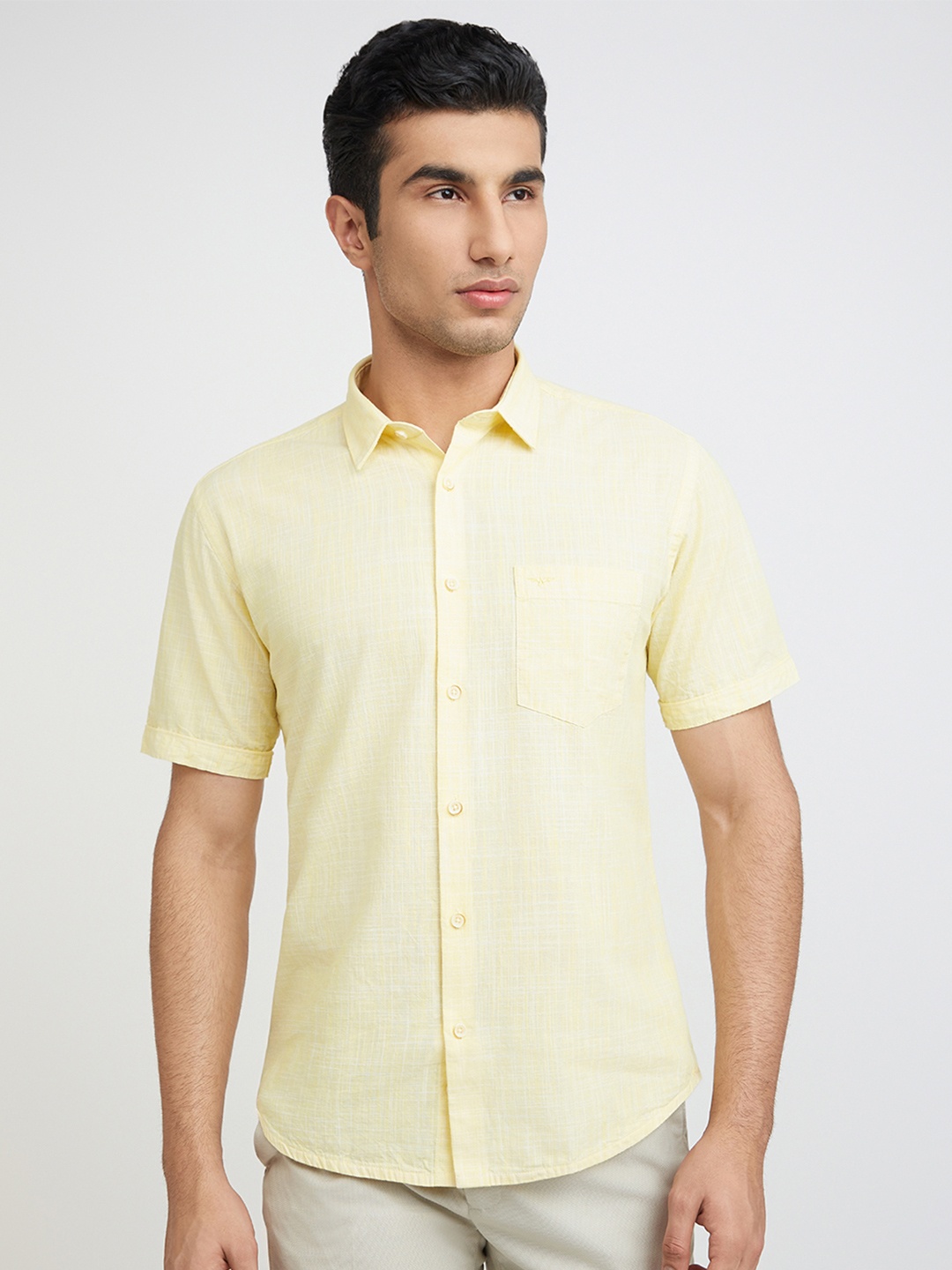 

Park Avenue Slim Fit Pure Cotton Casual Shirt, Yellow