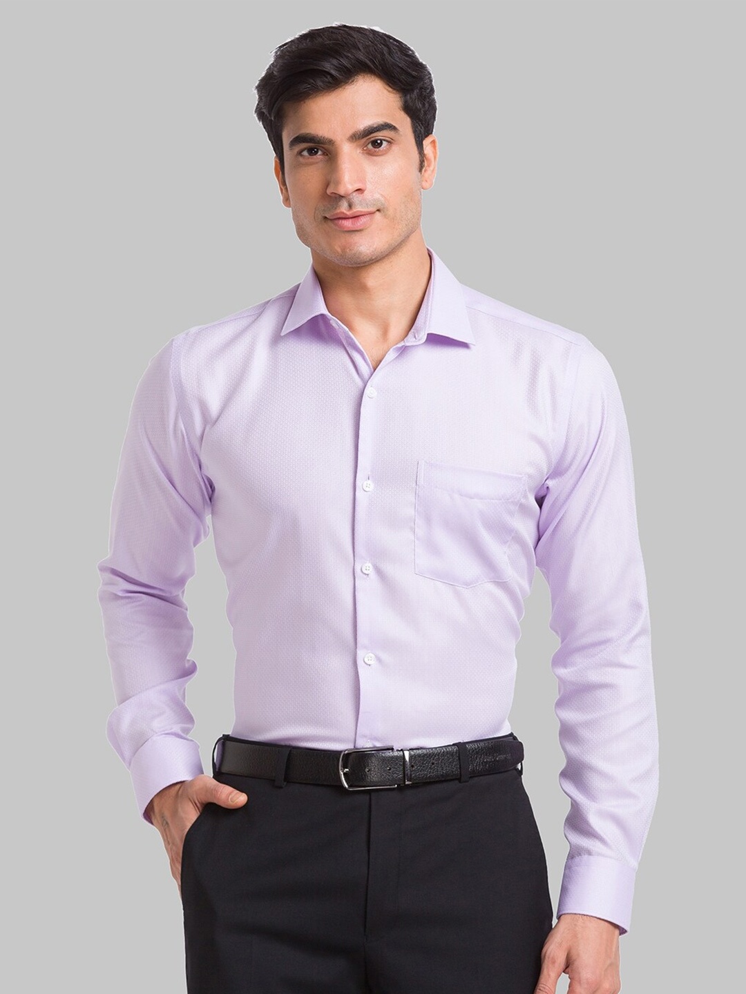 

Park Avenue Slim Fit Pure Cotton Formal Shirt, Violet