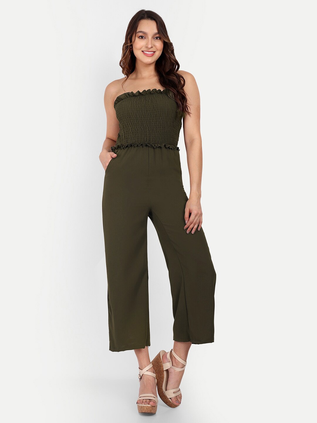 

iki chic Strapless Basic Jumpsuit, Green