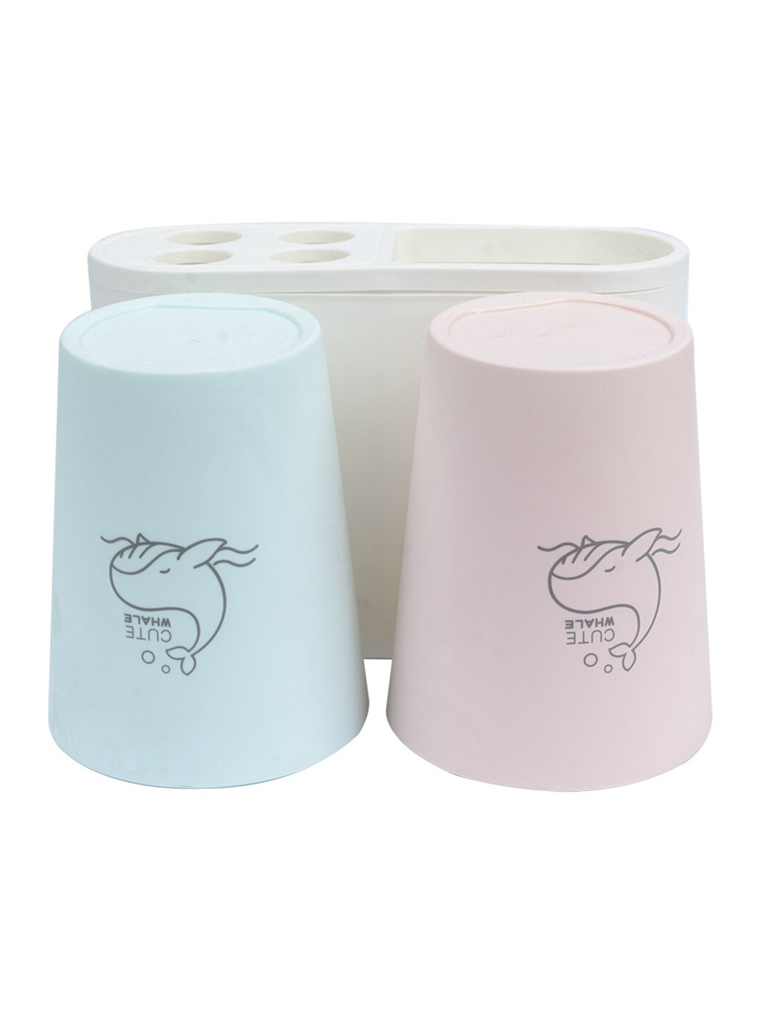 

MARKET99 Pink & Blue 3-Pcs Printed Toothbrush Holders