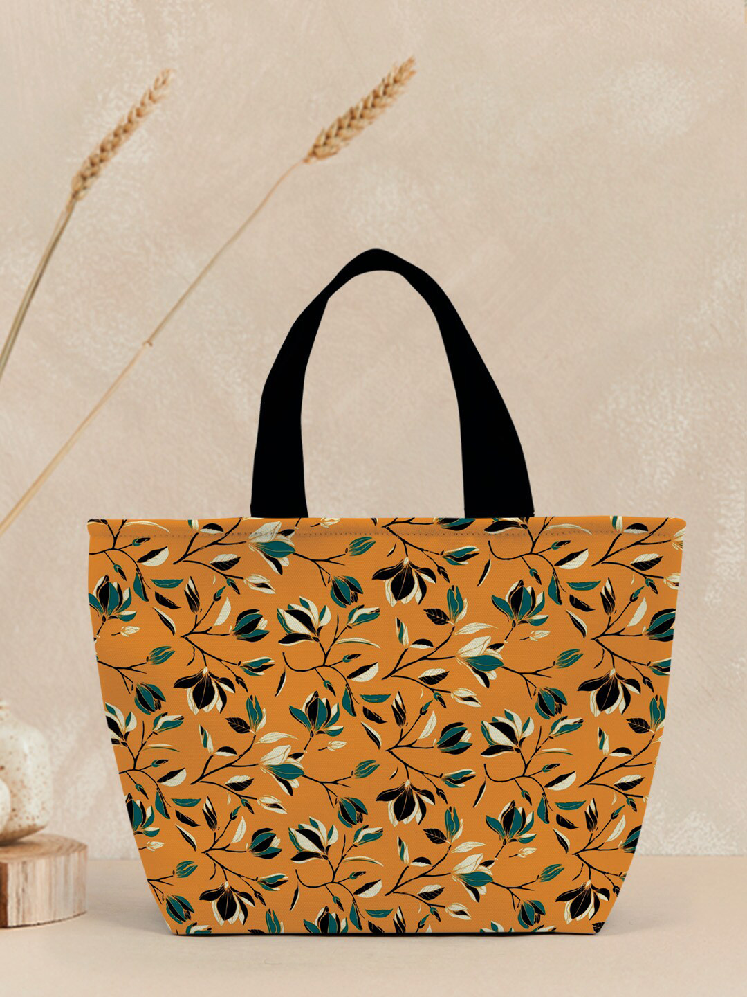 

Crazy Corner Graphic Printed Lunch Bag, Mustard
