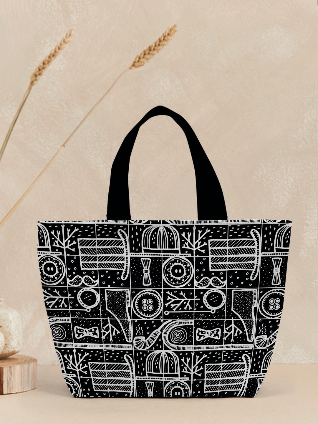 

Crazy Corner Graphic Printed Lunch Bag, Black