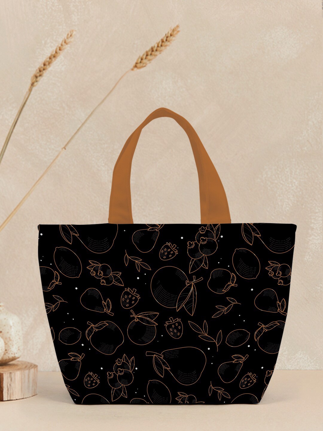 

Crazy Corner Printed Canvas Lunch Bag, Black