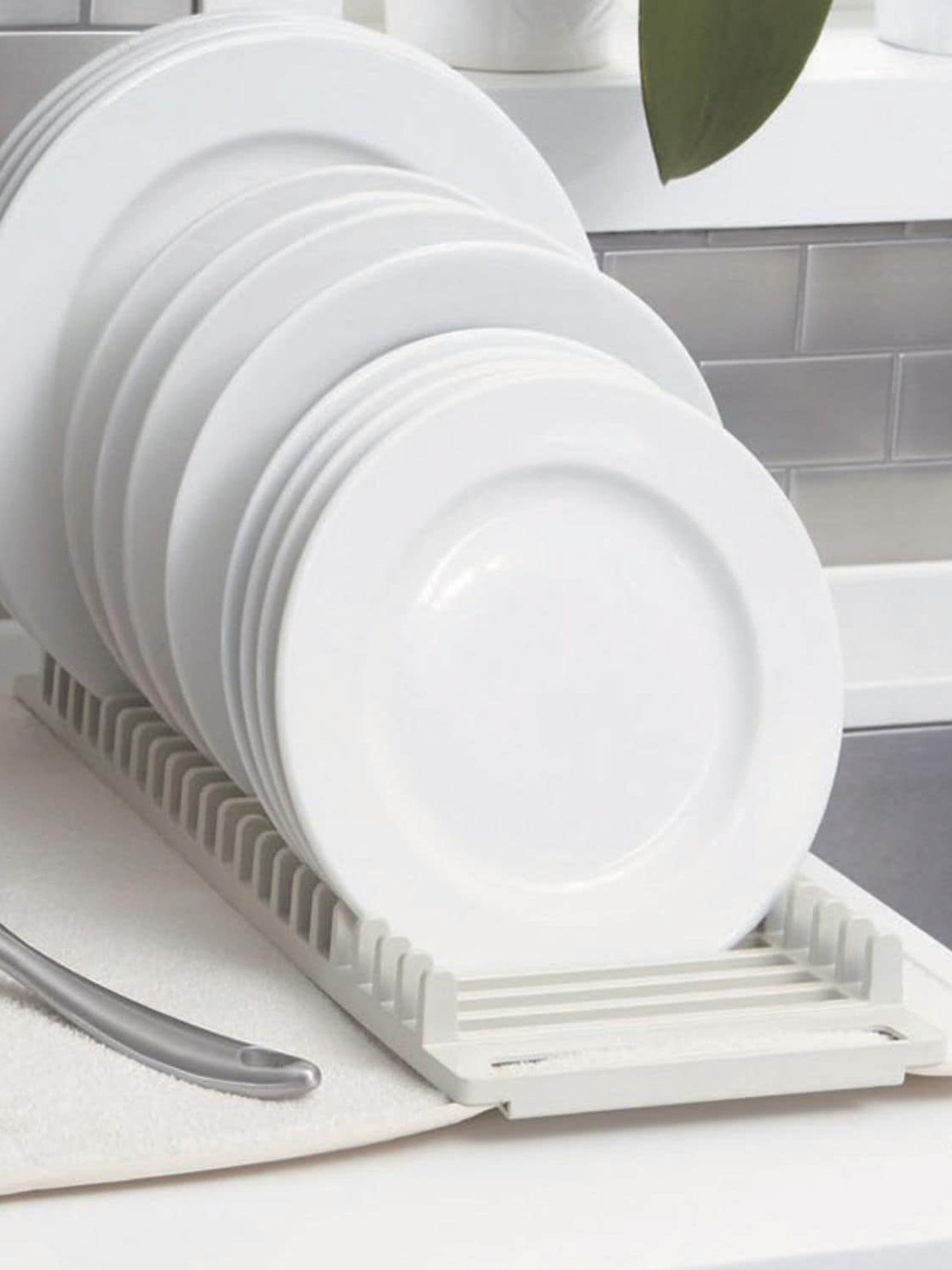 

MARKET99 Off-White Dish Drying Mat & Dish Holder