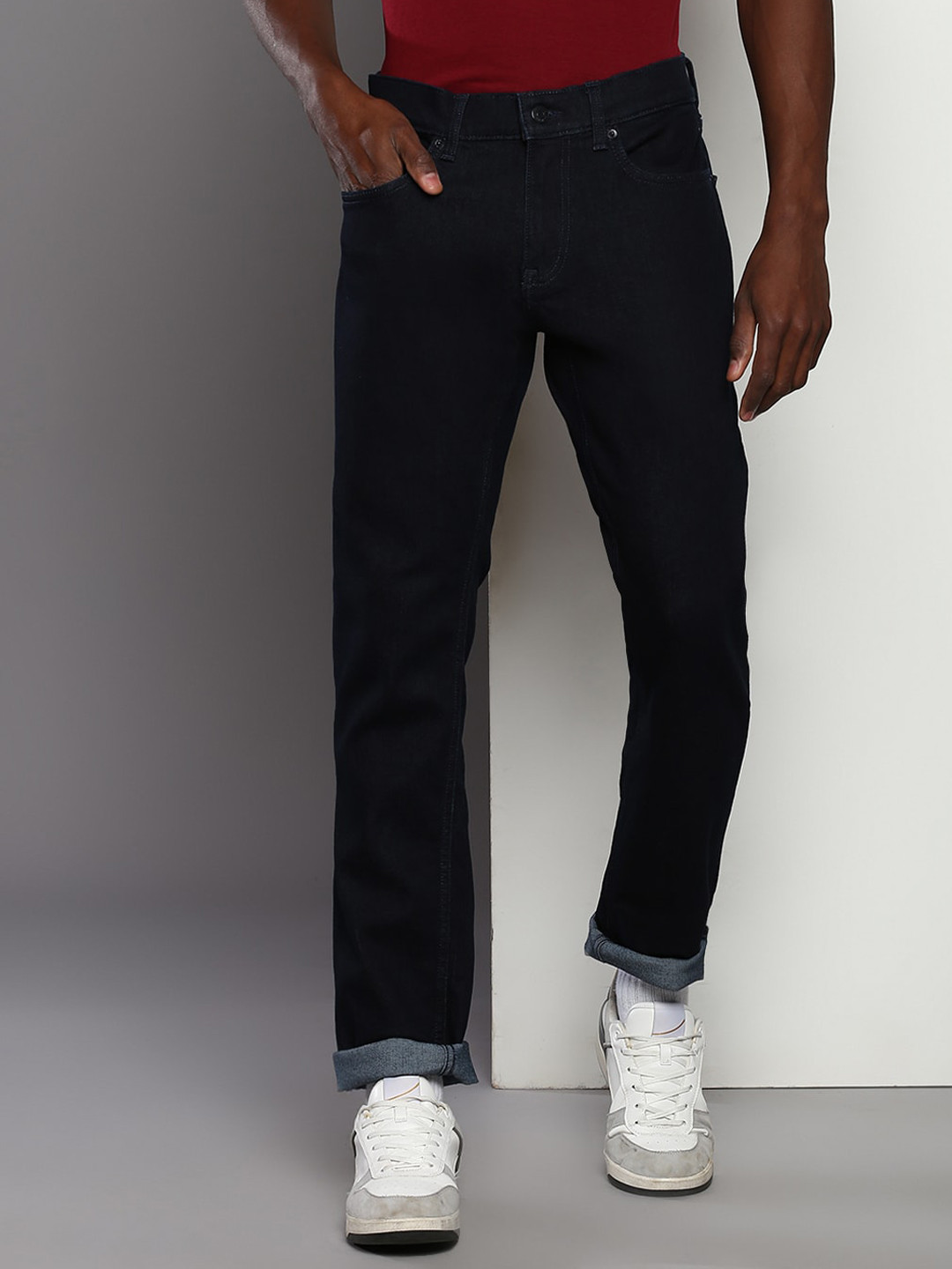 

Tommy Hilfiger Men Slim Fit Mid-Rise Jeans, Blue