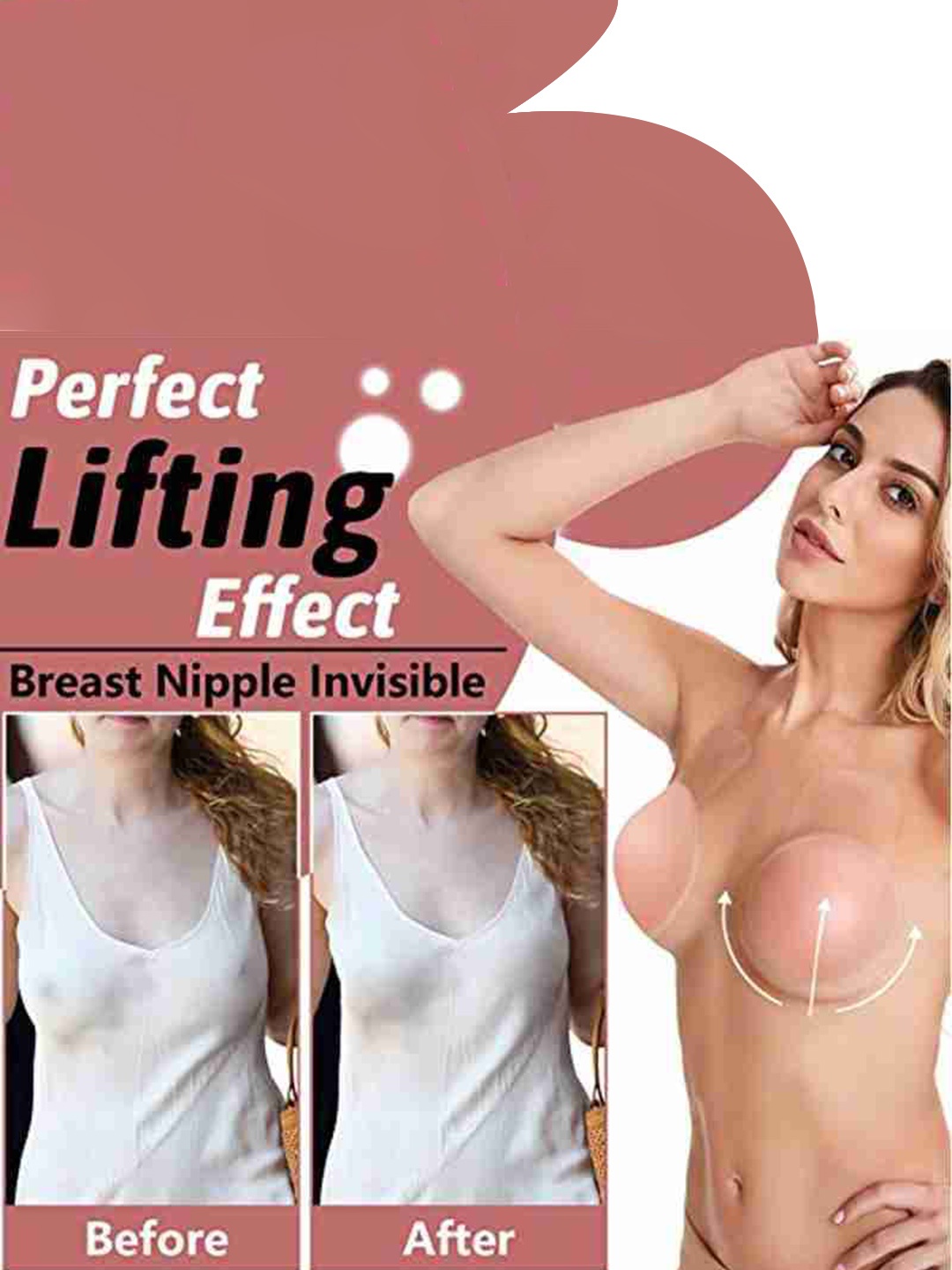 

Hill Islands Women Transparent Dry-Fit Nipple Padded Bra Stick-Ons