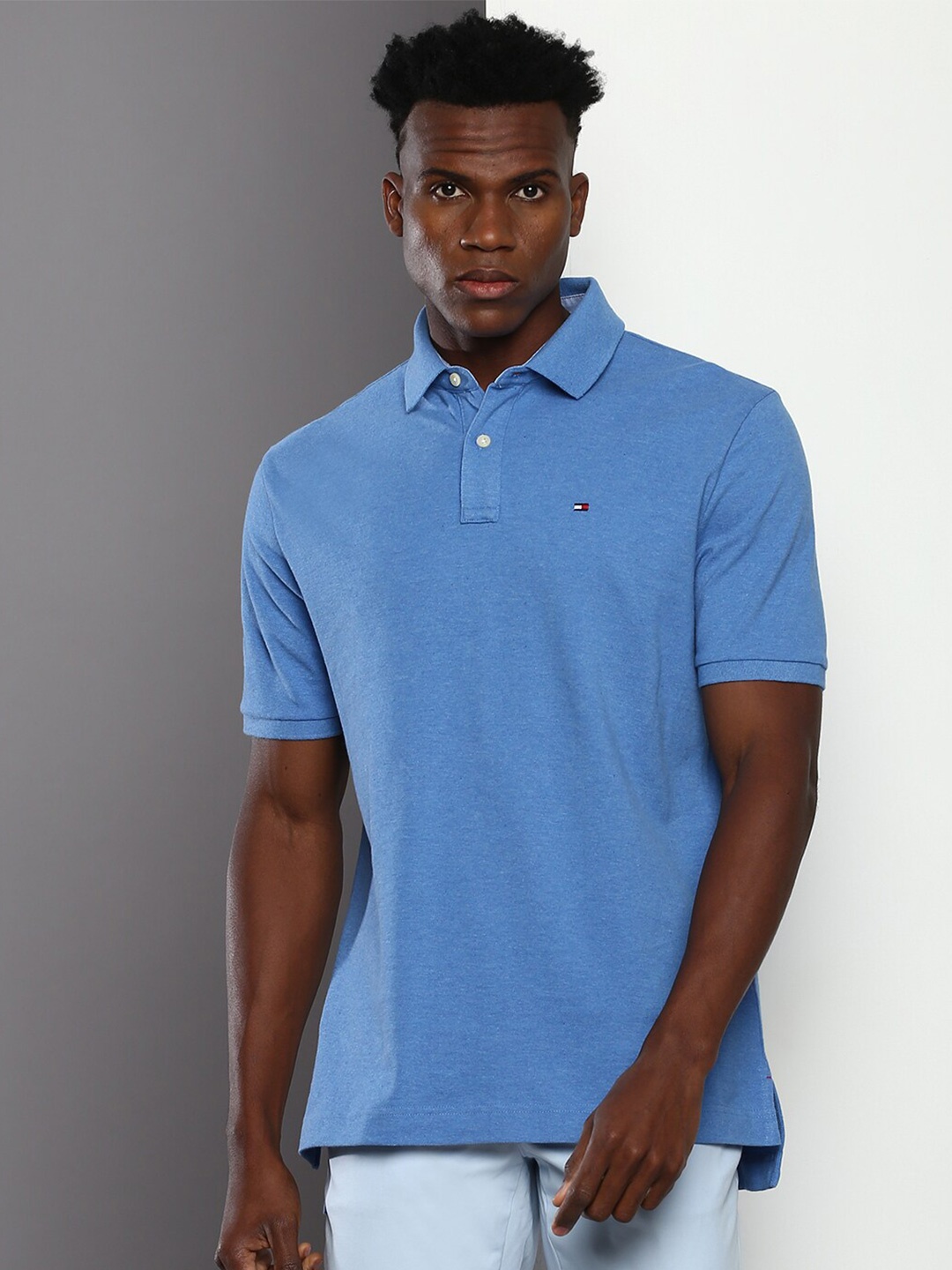 

Tommy Hilfiger Polo Collar Pure Cotton T-shirt, Blue