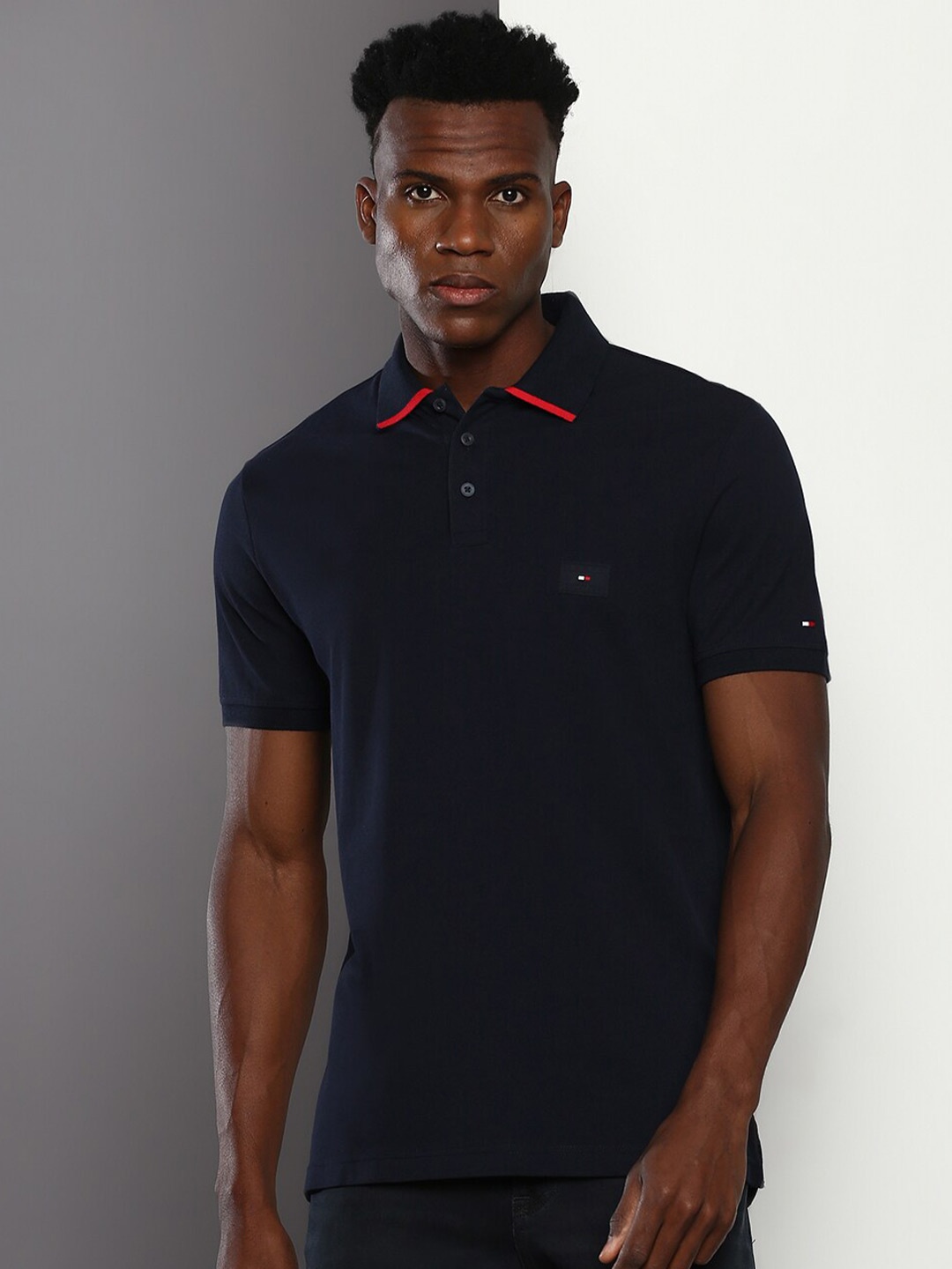 

Tommy Hilfiger Polo Collar Cotton T-shirt, Navy blue