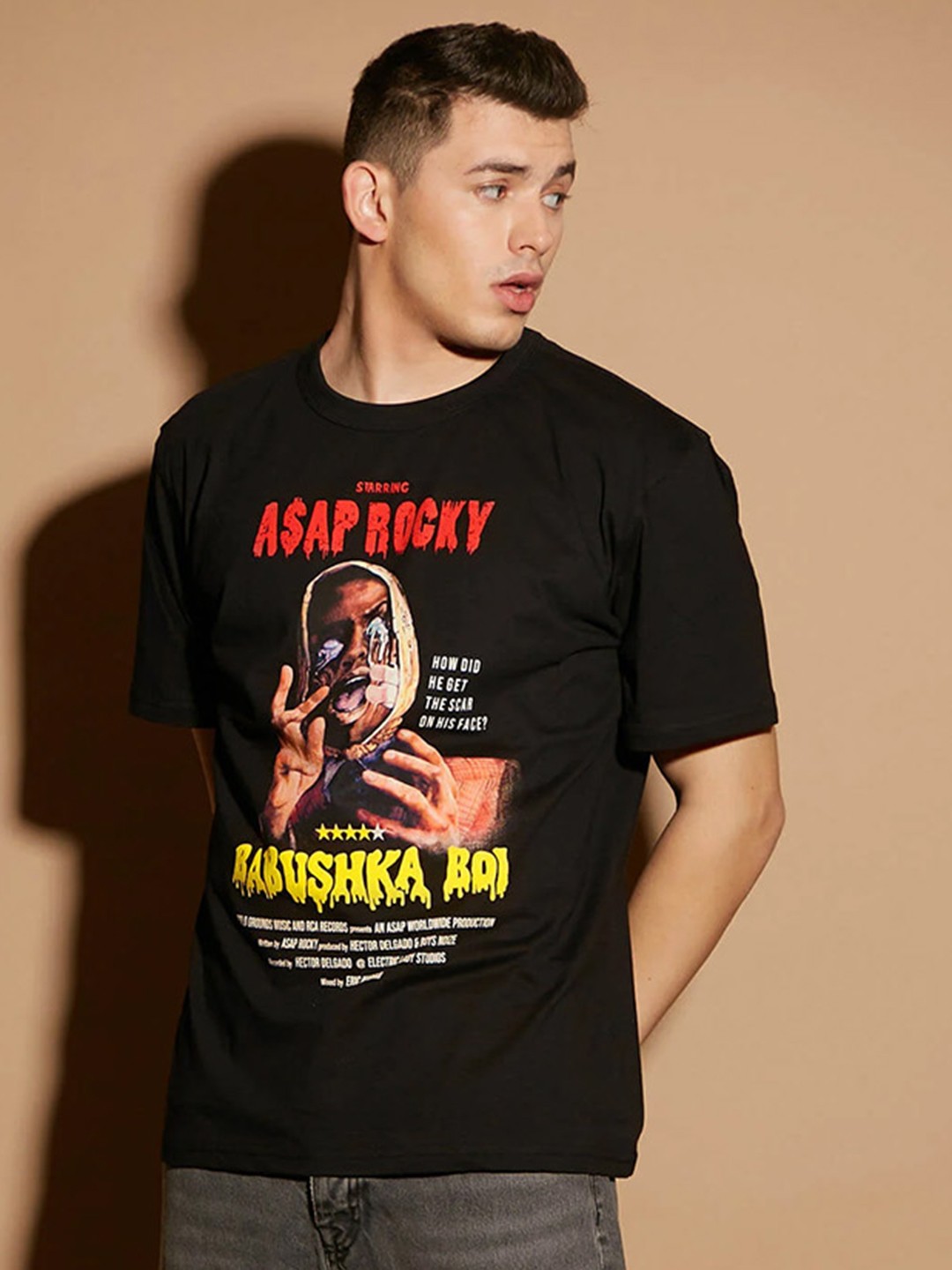 

Bonkers Corner Graphic Printed Cotton T-shirt, Black