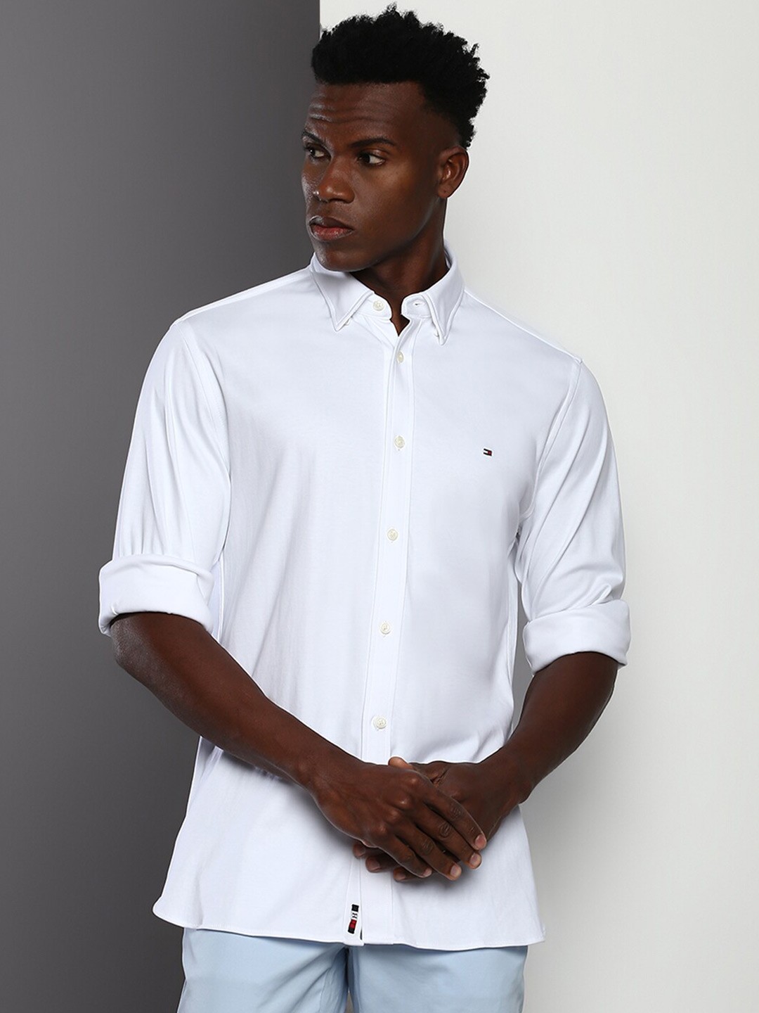 

Tommy Hilfiger Long Sleeves Pure Cotton Casual Shirt, White