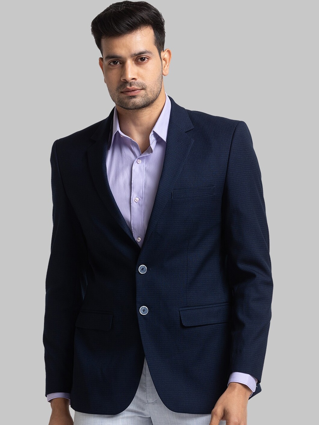 

Raymond Contemporary-Fit Single Breasted Formal Blazer, Navy blue