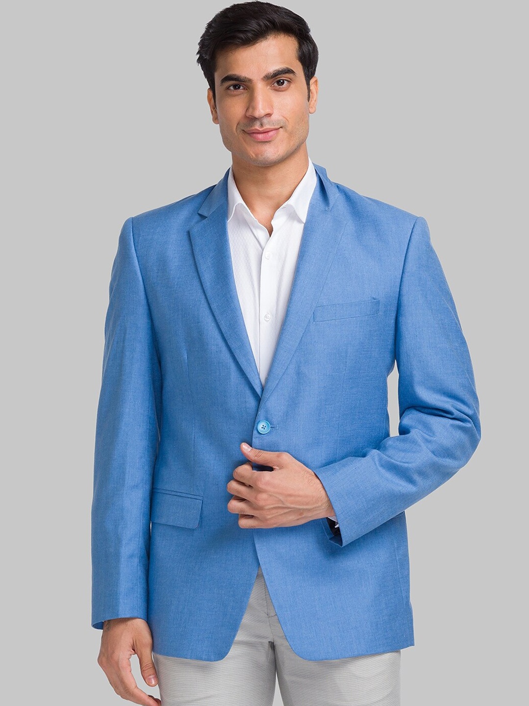 

Park Avenue Slim Fit Single-Breasted Formal Blazer, Blue