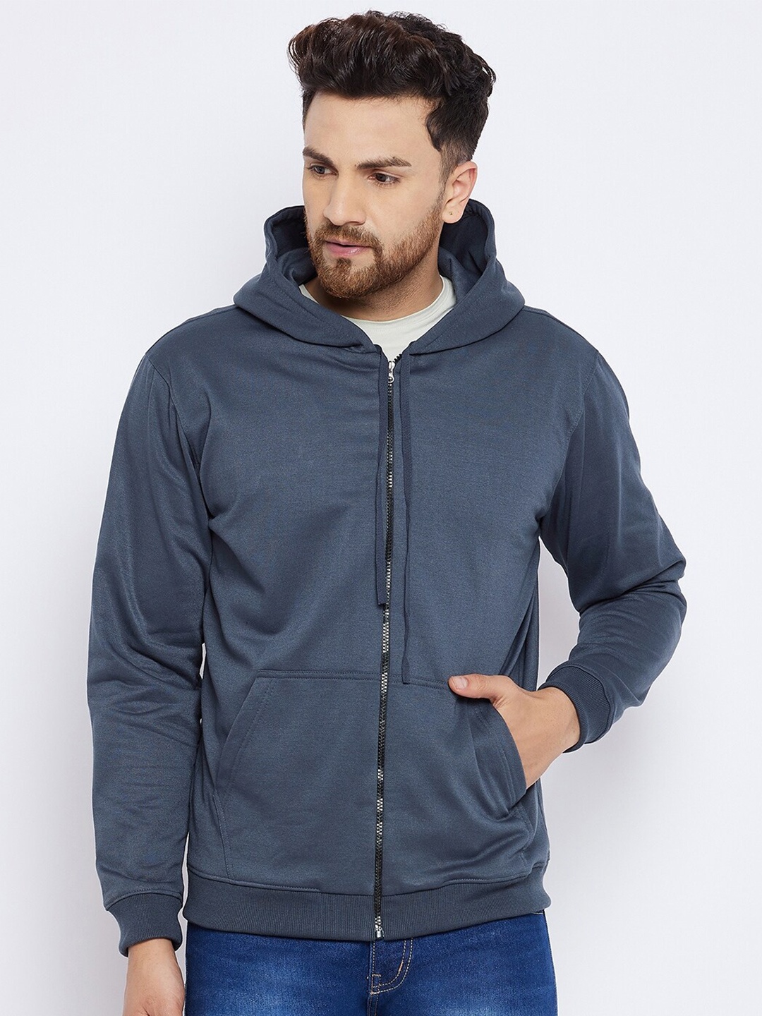 

FRENCH FLEXIOUS Hooded Cotton Sweatshirt, Grey