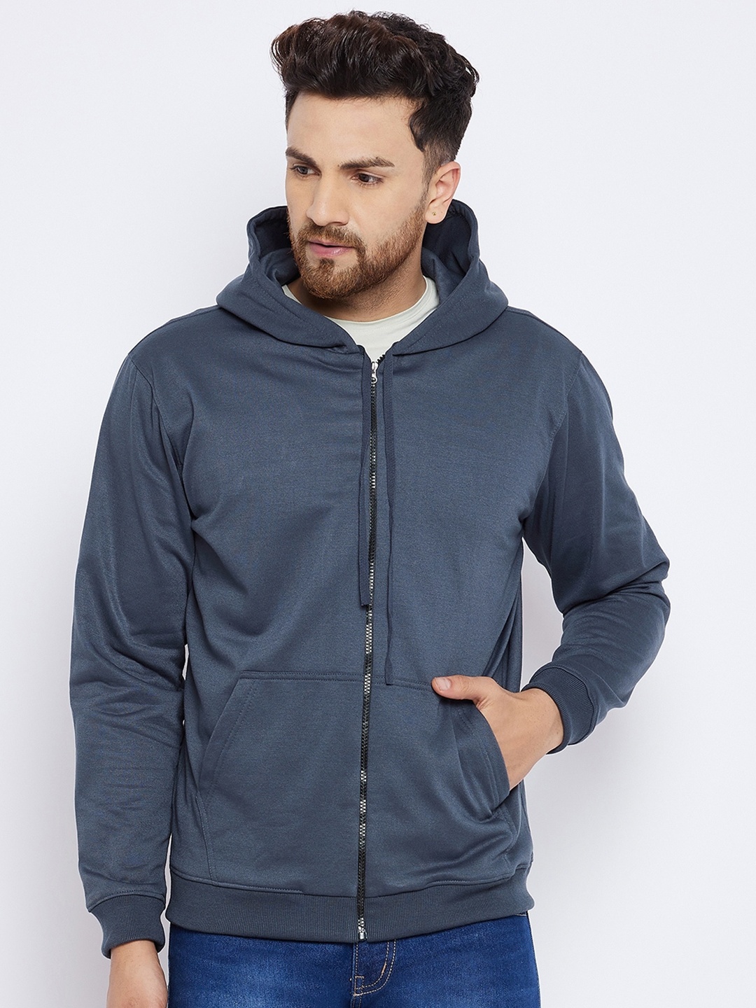 

FRENCH FLEXIOUS Hooded Cotton Sweatshirt, Grey