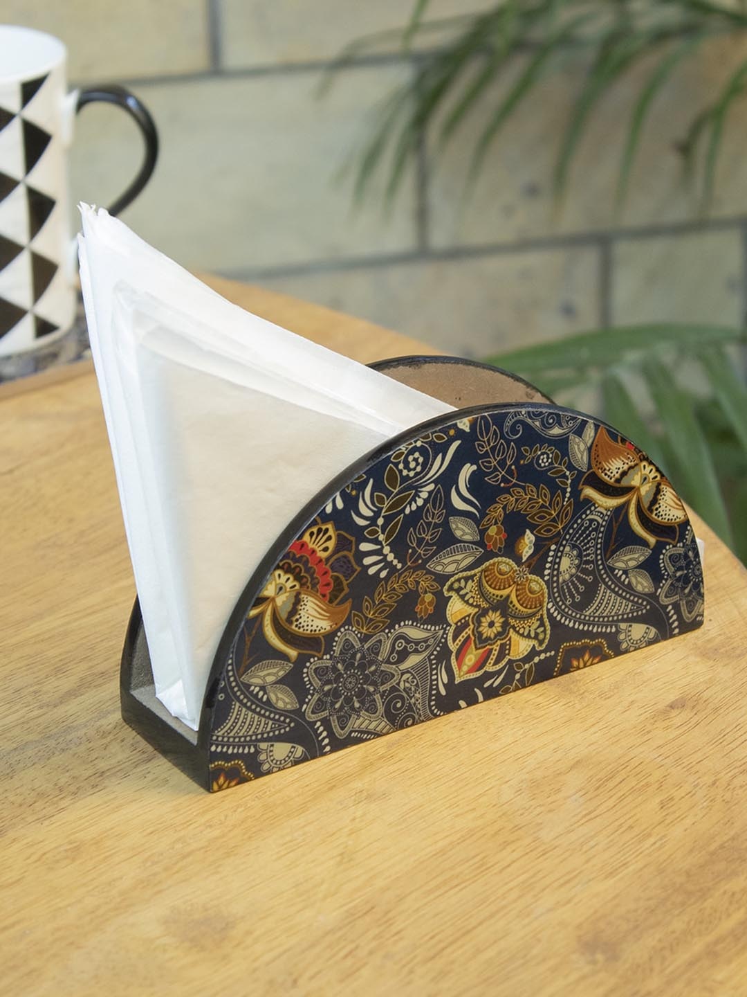 

MARKET99 Blue Printed Tissue & Napkin Holder