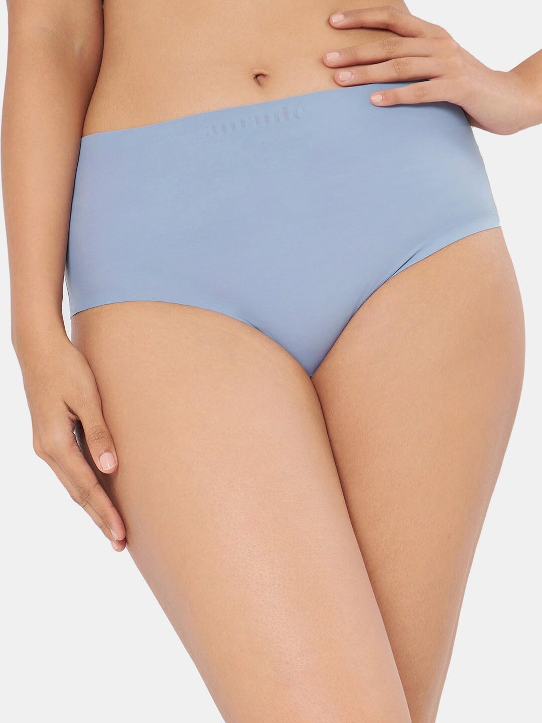 

Amante Women Solid Seamless High Waist Basic Brief - PAN11411, Blue
