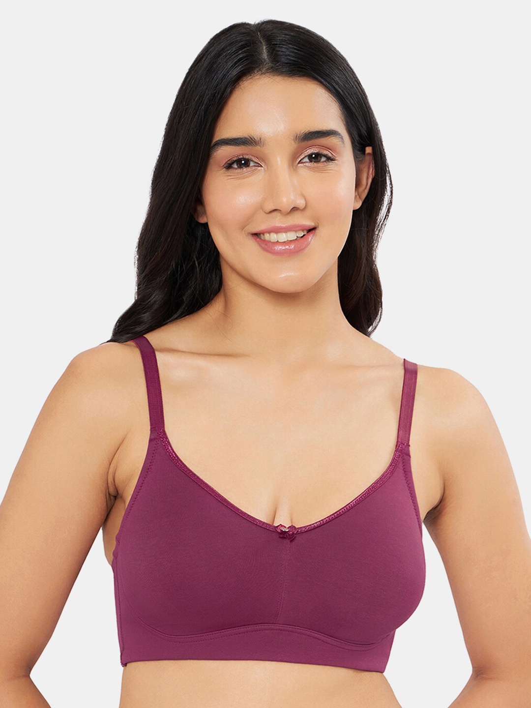 

Amante Solid Non Padded Non-Wired Full Coverage Super Support Bra, Purple