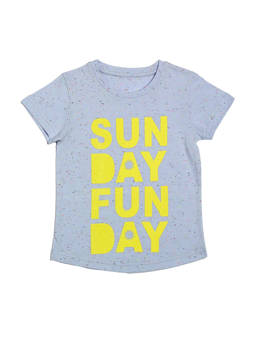 

DOOR74 Kids Typography Printed Cotton T-shirt, Blue