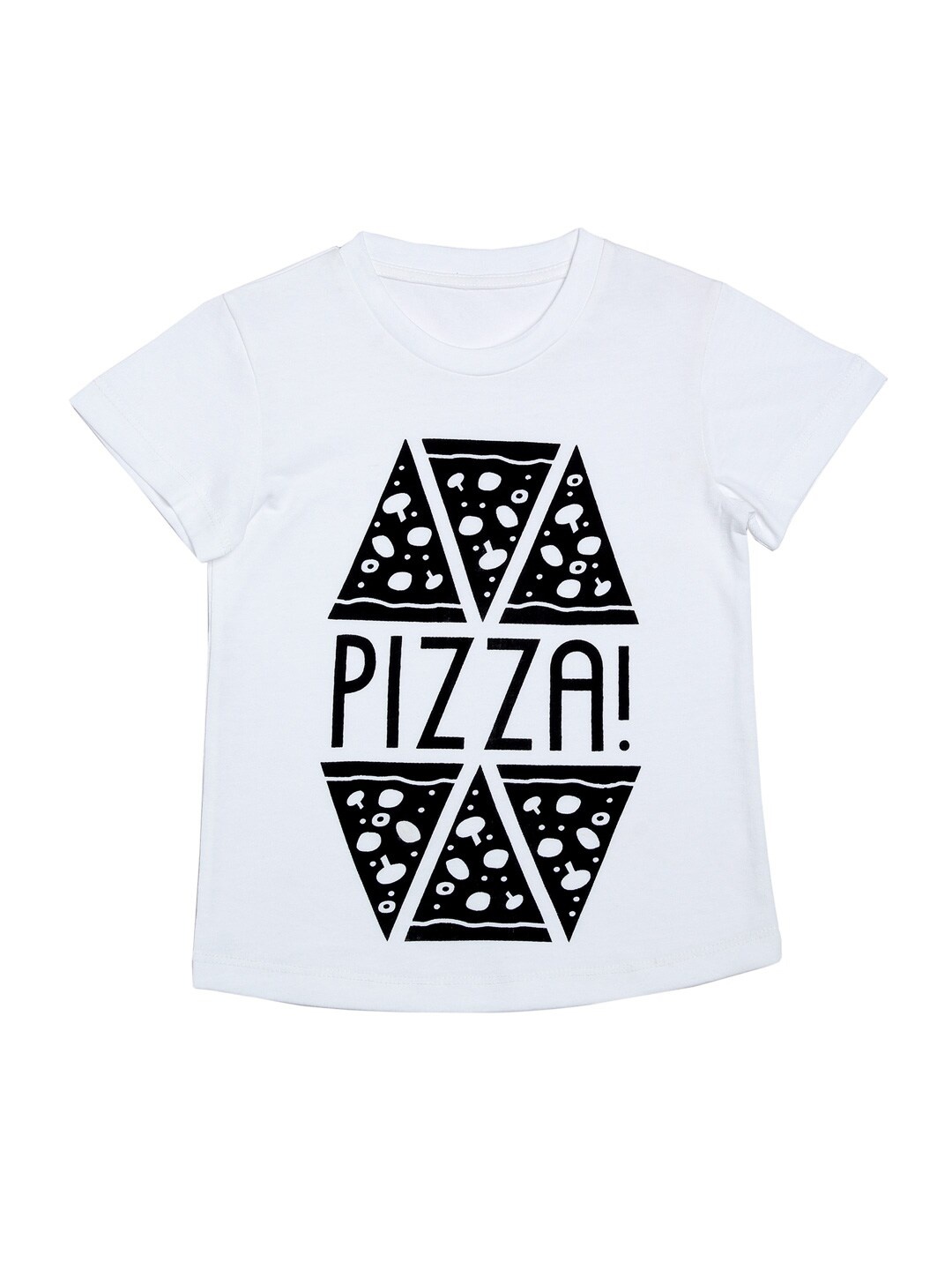 

DOOR74 Kids Typography Printed Monochrome Cotton T-shirt, White