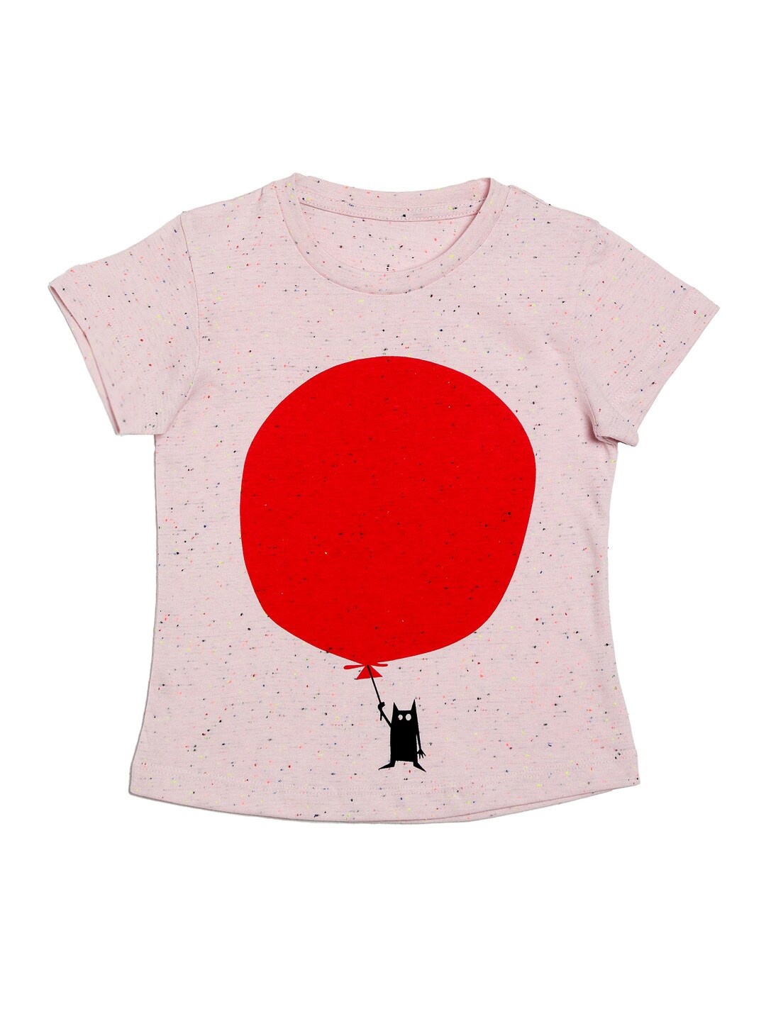 

DOOR74 Kids Graphic Printed Cotton T-shirt, Pink