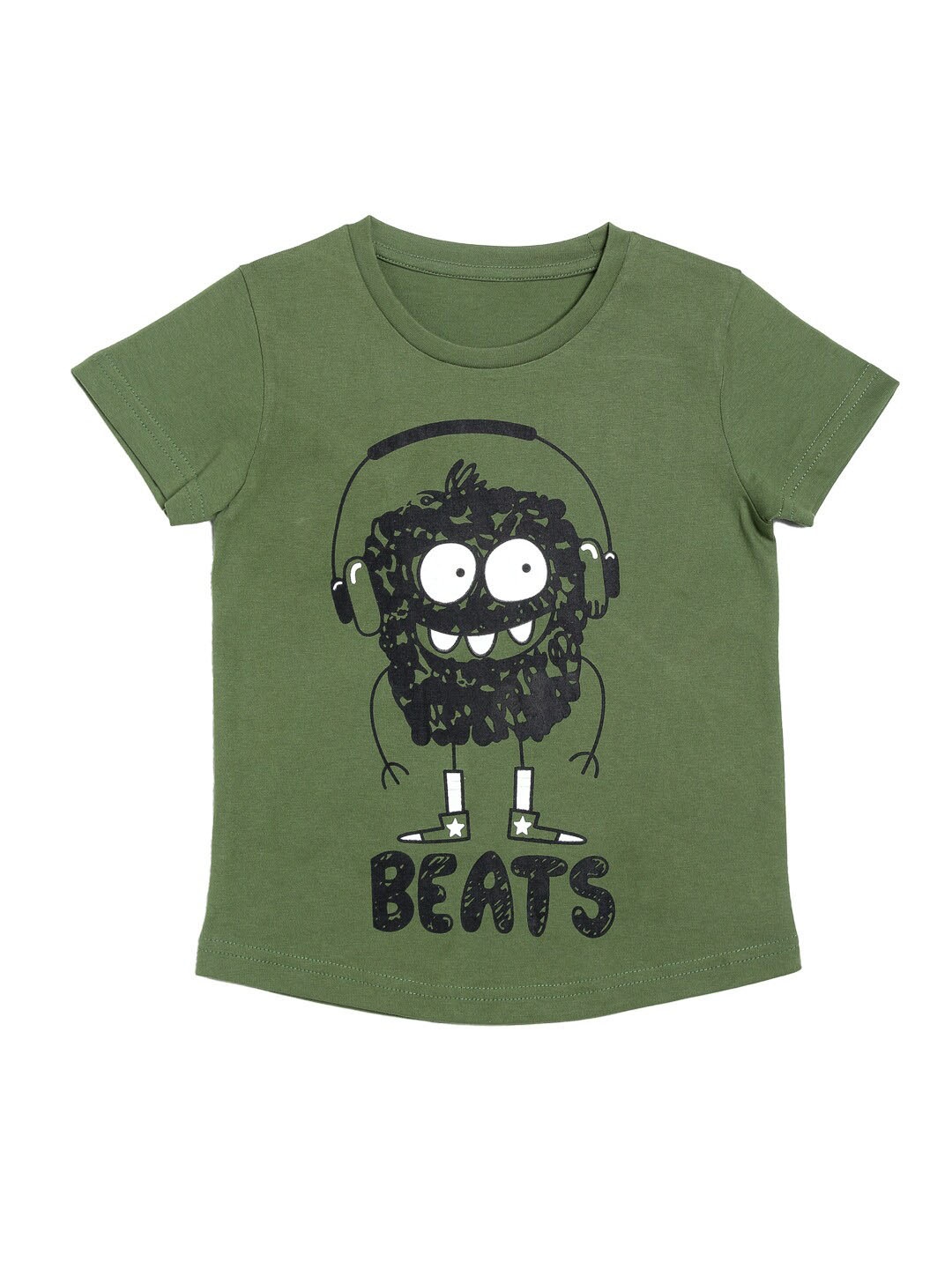 

DOOR74 Kids Graphic Printed Cotton T-shirt, Green