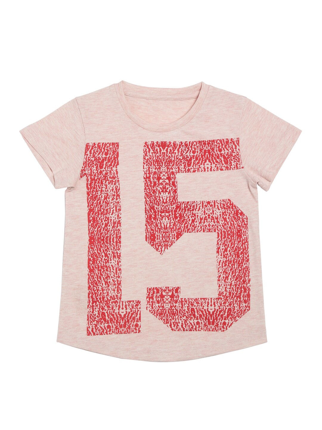

DOOR74 Boys Typography Printed Cotton T-shirt, Pink