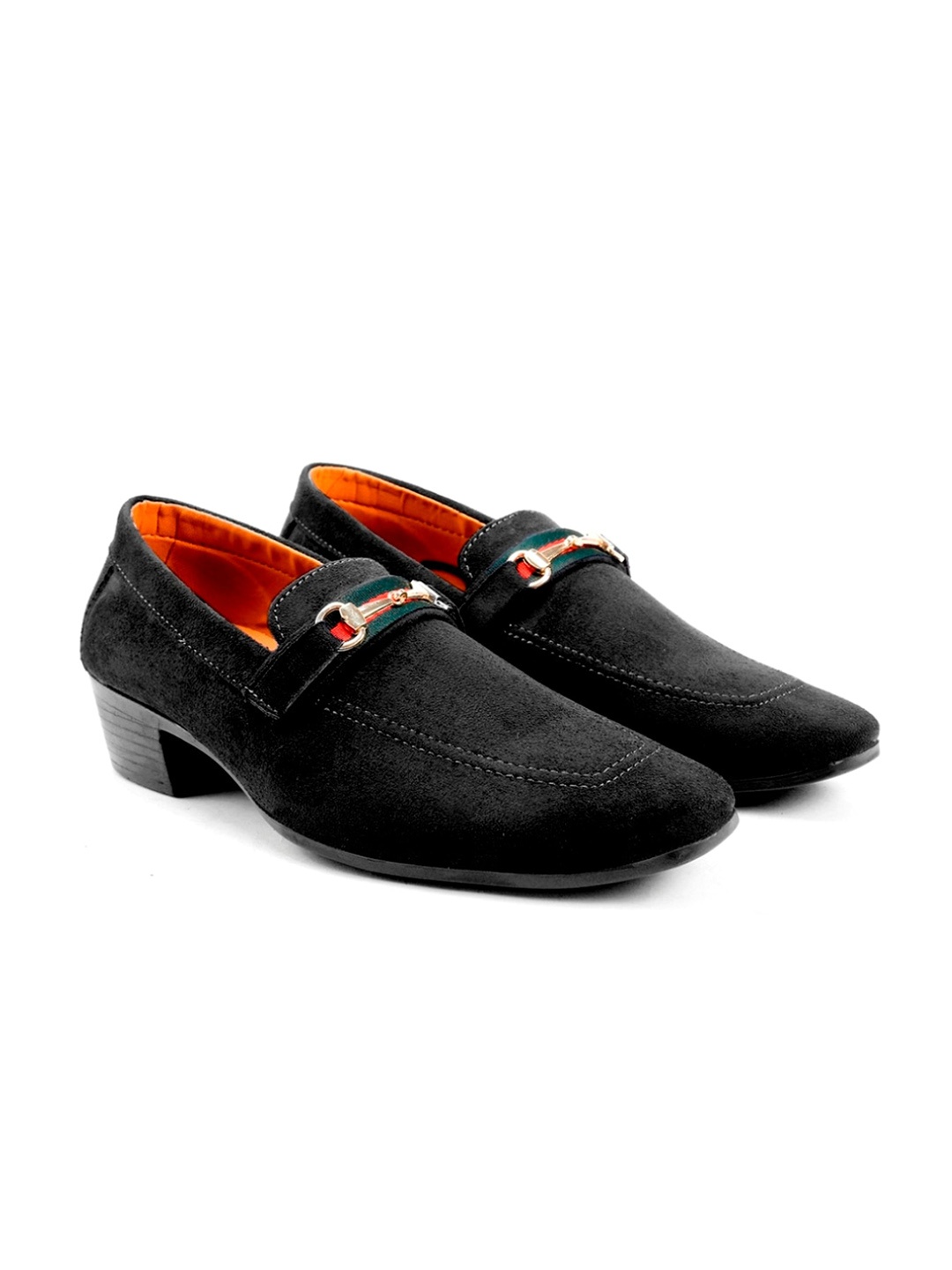 

Bxxy Men Height increasing Suede Loafers, Black