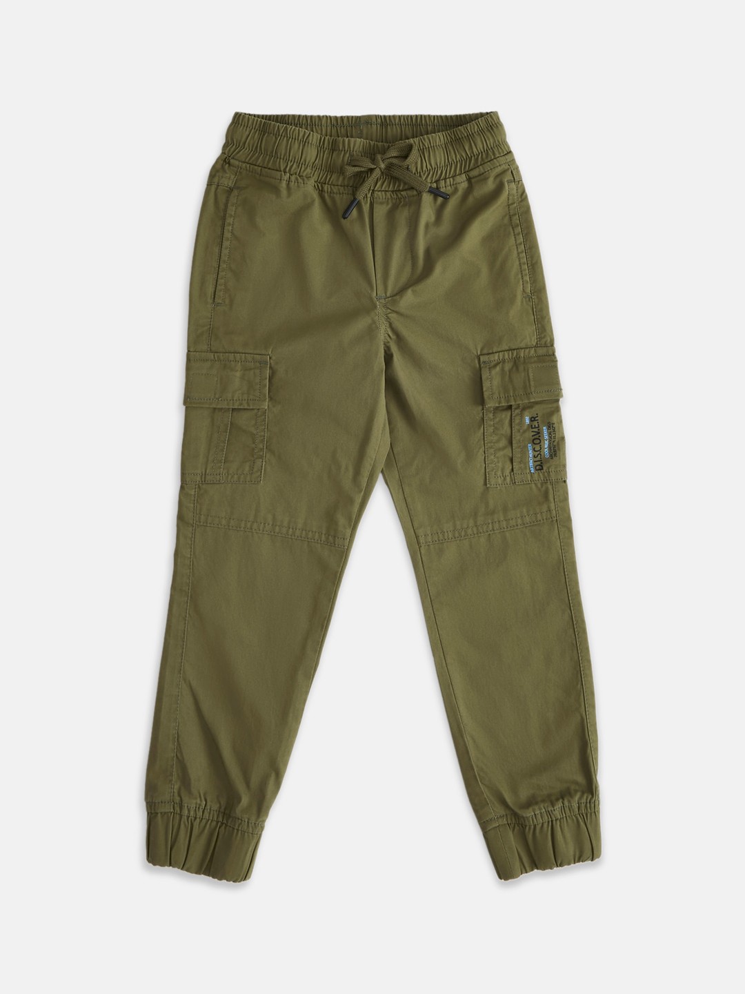 

Pantaloons Junior Boys Regular Fit Cotton Joggers, Olive