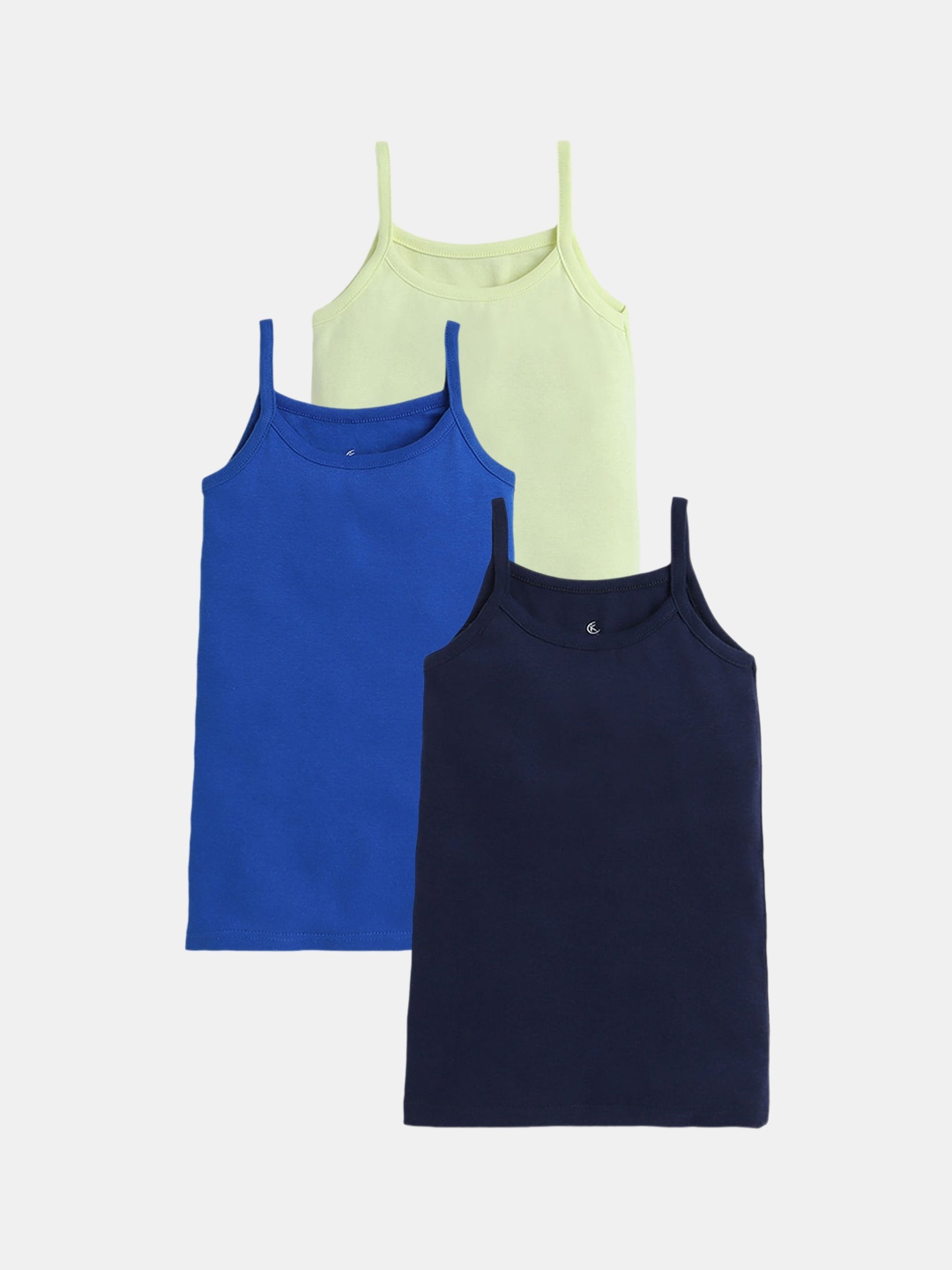 

Hopscotch Girls Pack Of 3 Cotton Camisole, Navy blue