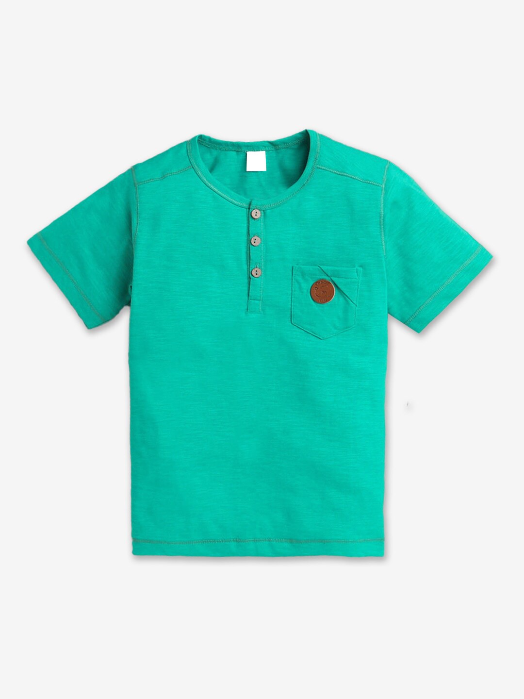 

Hopscotch Boys Polo Collar Cotton T-shirt, Green