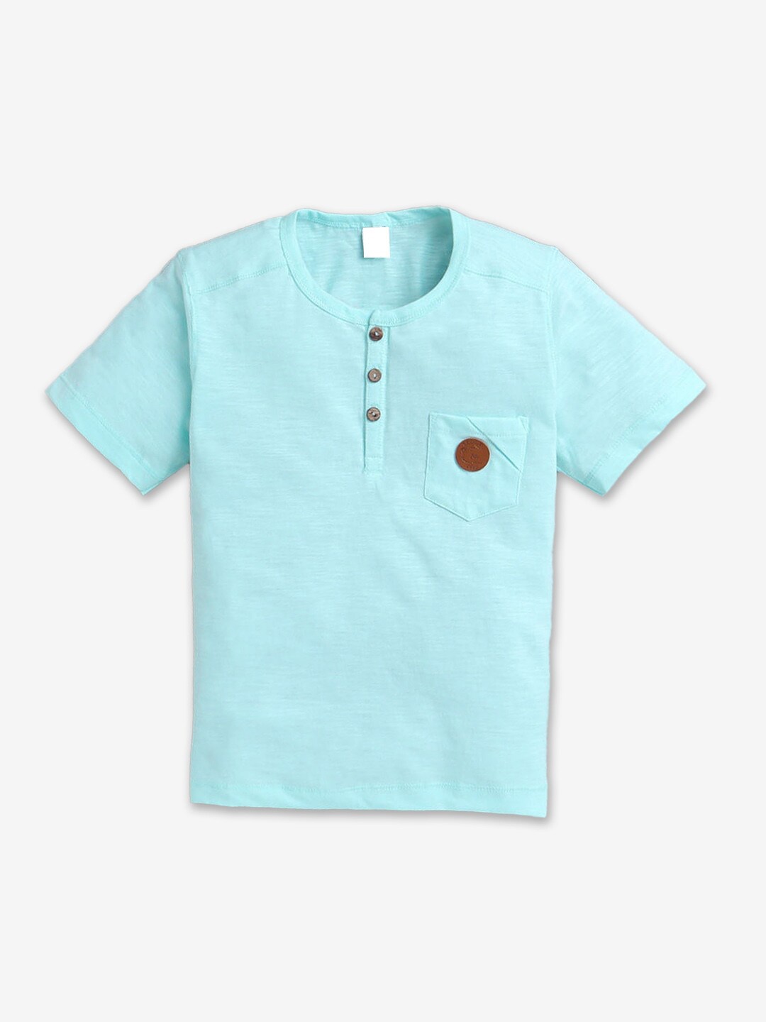 

Hopscotch Boys Henley Neck Cotton T-shirt, Blue